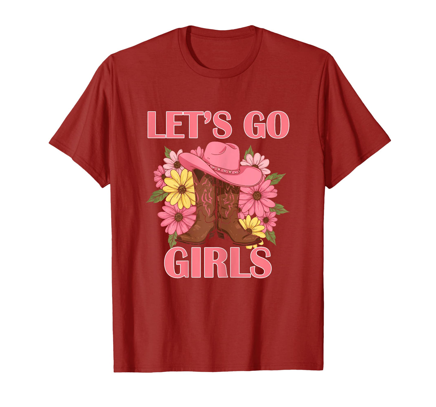 Let's Go Girls Tees Retro Rodeo Western Love Country Cowgirl T-Shirt