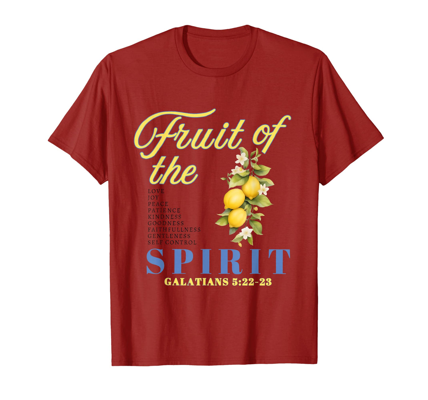 Fruit of The Spirit Christian Merch Bible Verse Vintage T-Shirt