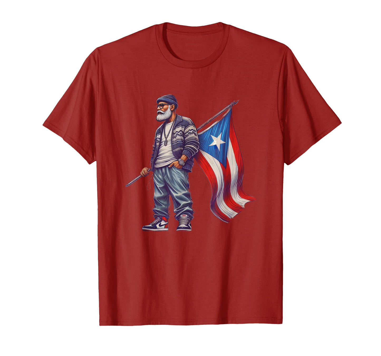 Abuelo Boricua Grandpa Puerto Rican Flag Fathers Day Style T-Shirt