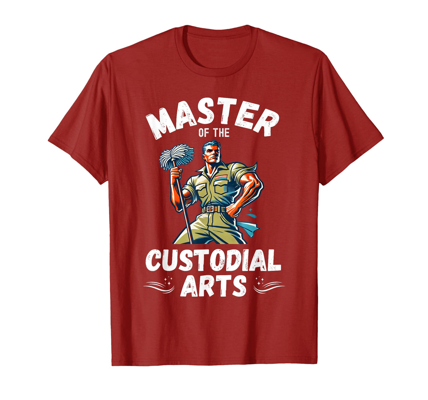 Master Of The Custodial Arts Retro Funny School Custodian T-Shirt