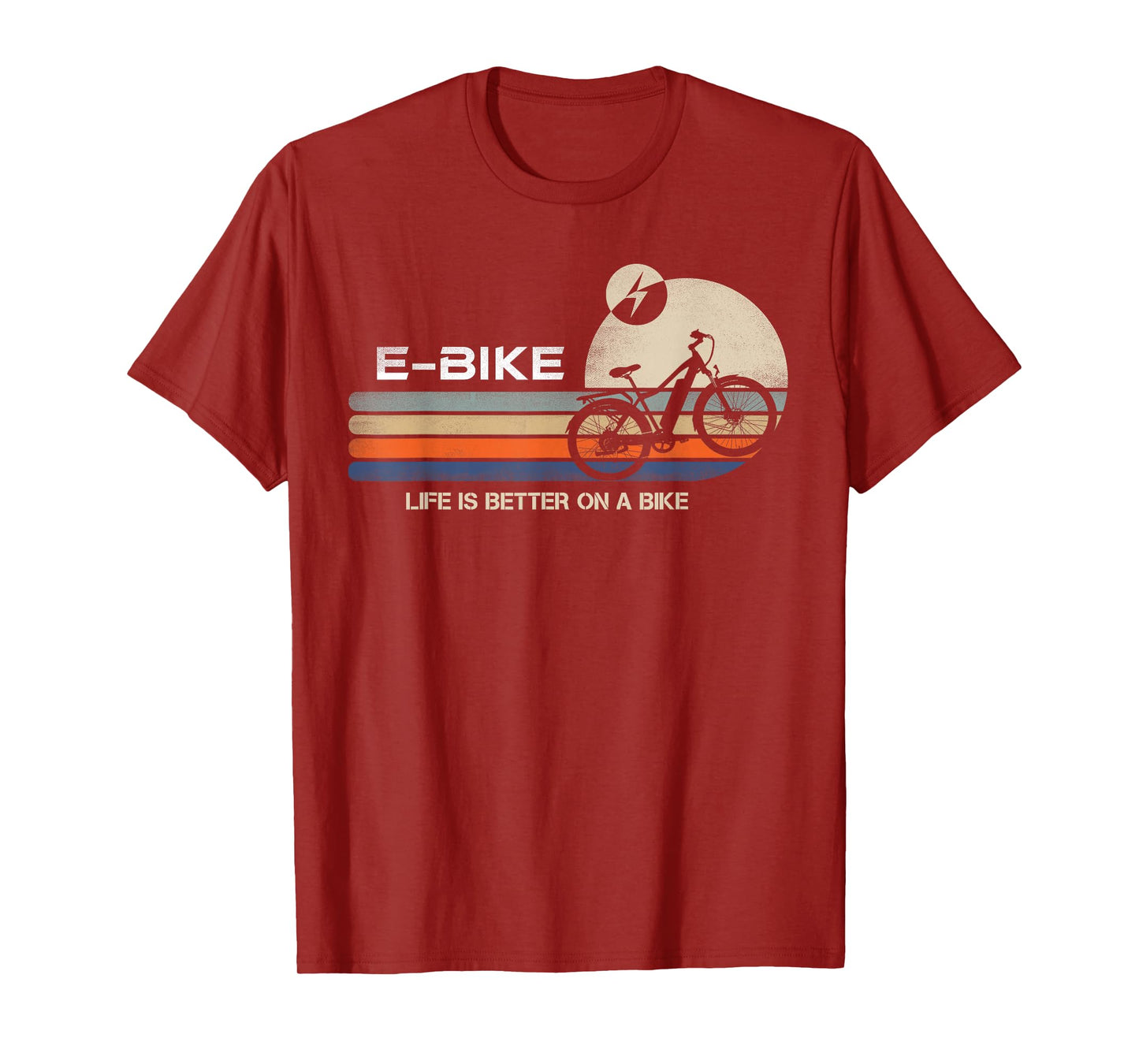 E-BIKE Retro Electric Bicycle Vintage Cycling Life is better T-Shirt