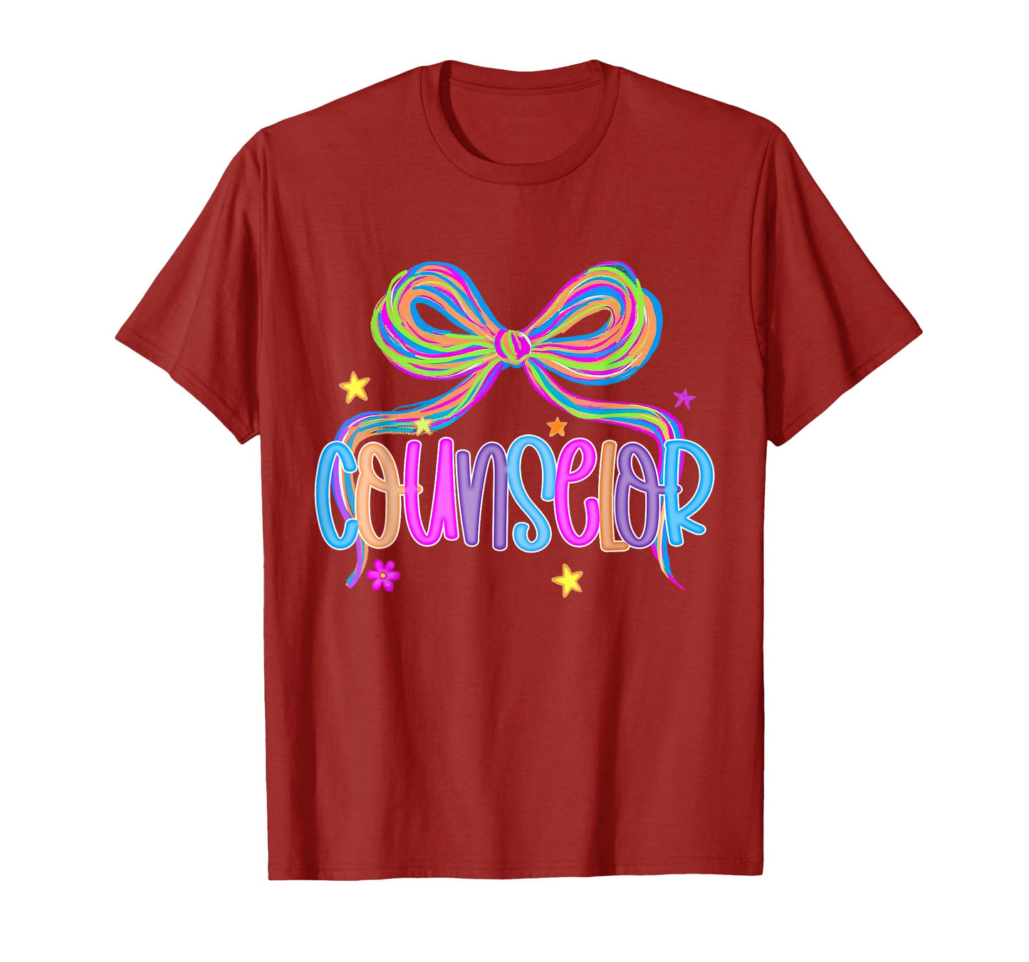 Girly Counselor Coquette Bow School Therapist Psychologist T-Shirt