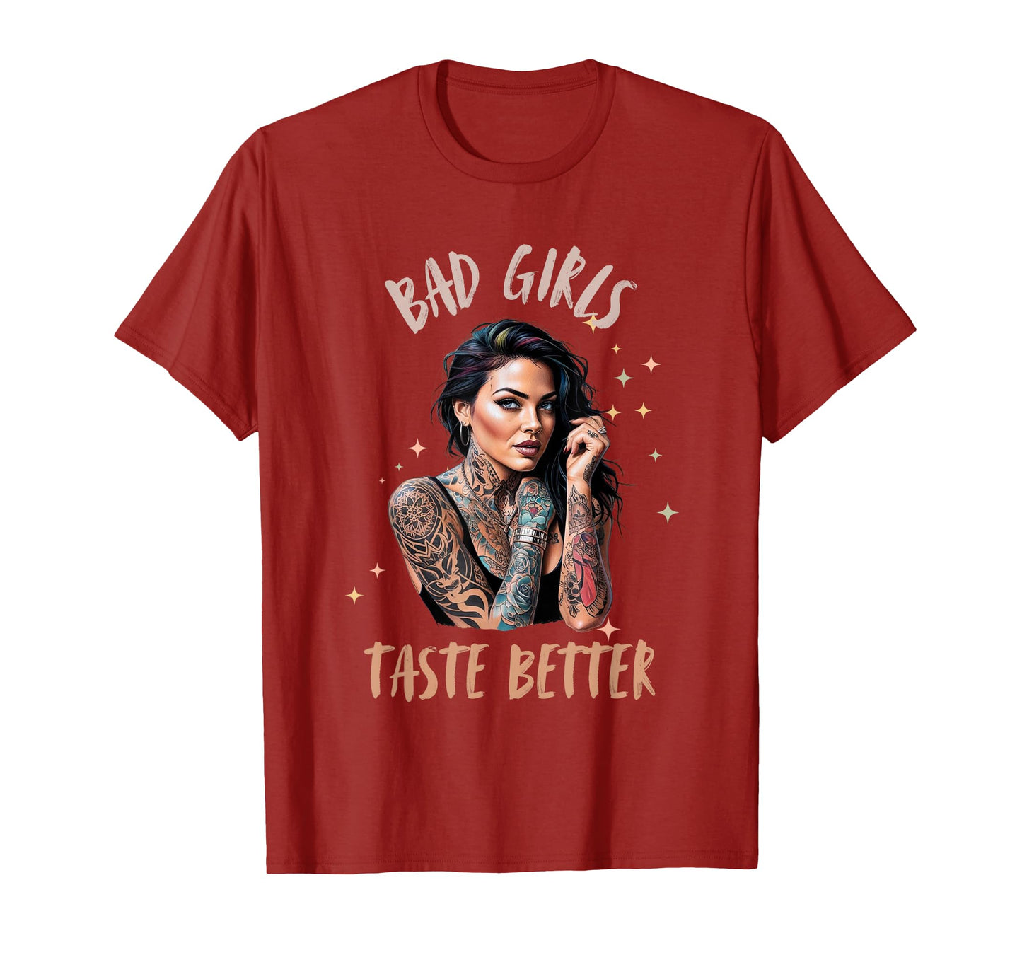 Bad Girls Taste Better Graphic Tattoo T-Shirt