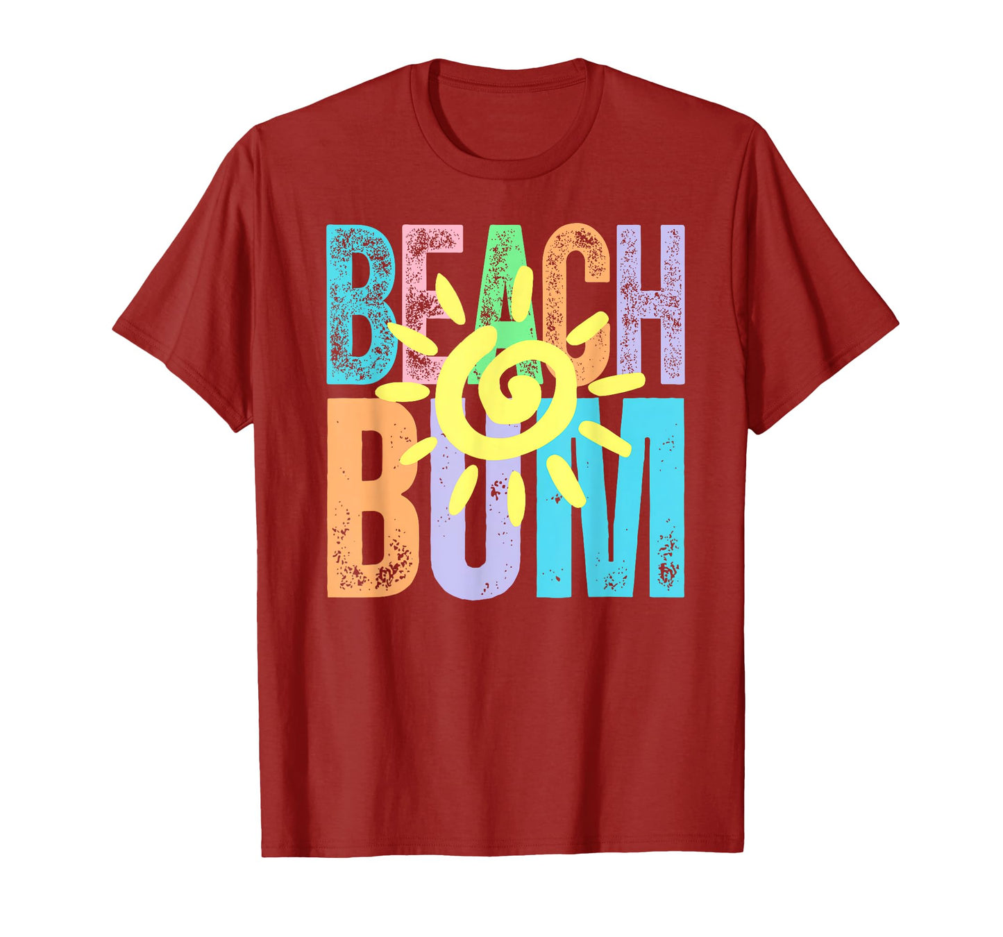Beach Bum Distressed Summer Vacation Beach Life Sun T-Shirt