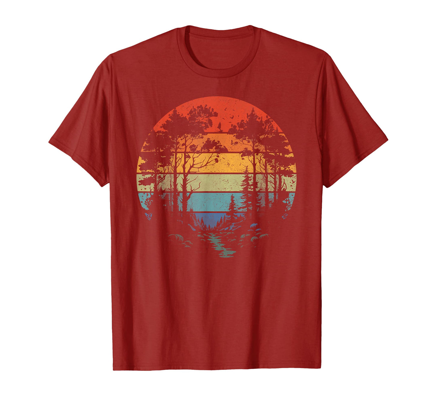 Wildlife Trees Outdoors Nature Retro Forest Vintage T-Shirt