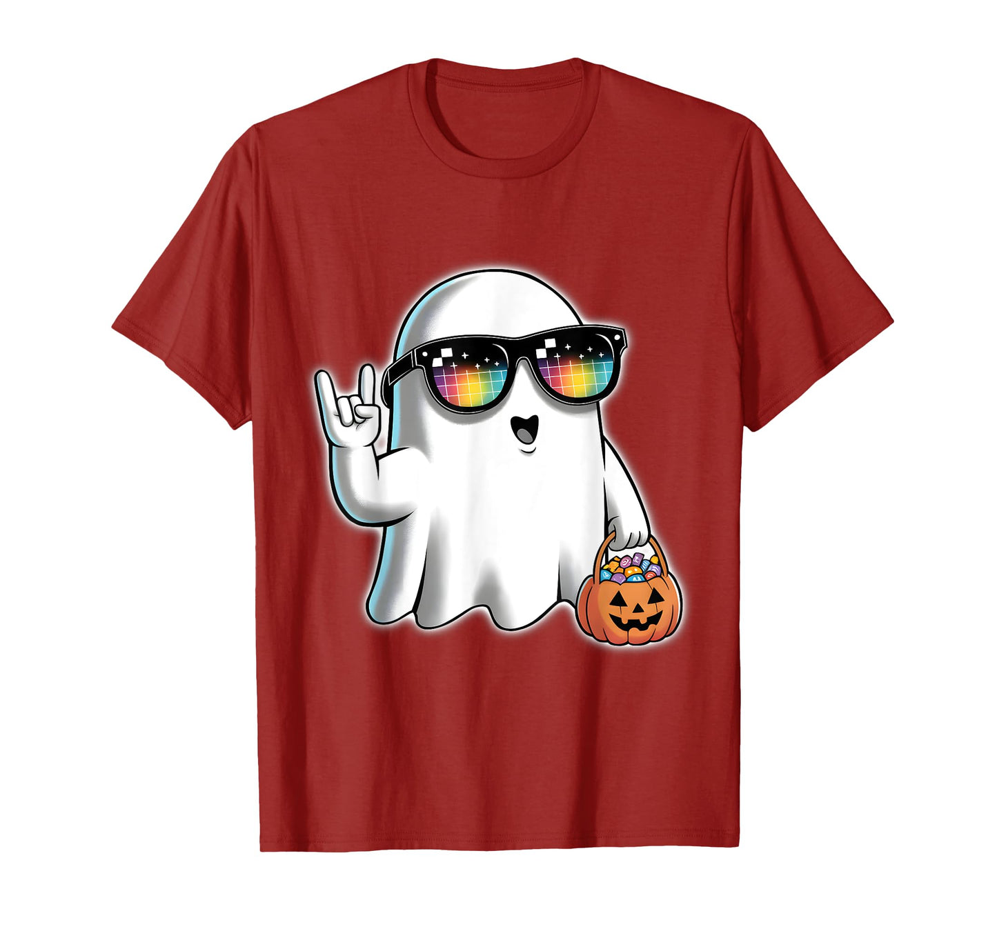 Ghost Boo Rock Pumpkin Halloween T-Shirt