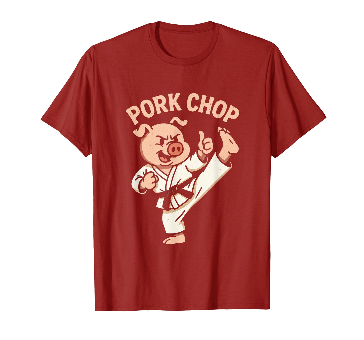 Pork CHOP - Funny Pig Karate Martial Arts T-Shirt