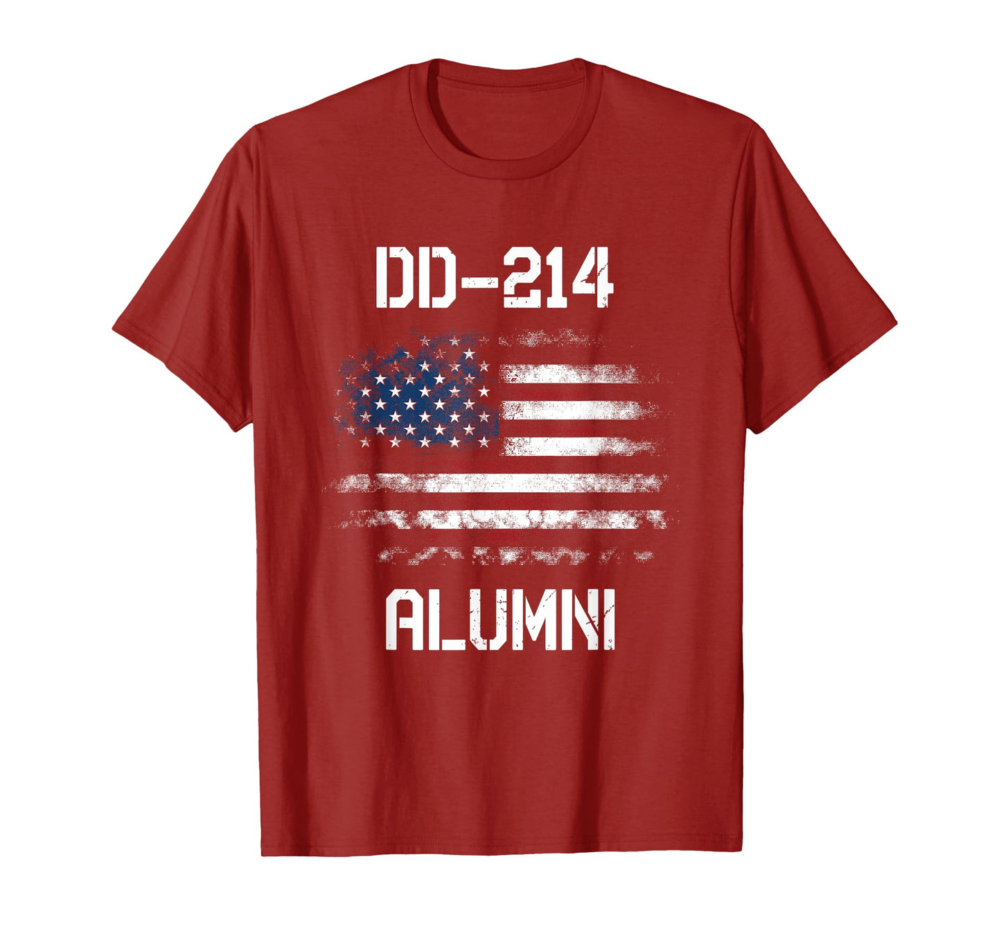 DD-214 Alumni USA Flag Military Service Veteran Soldiers T-Shirt for Women Men