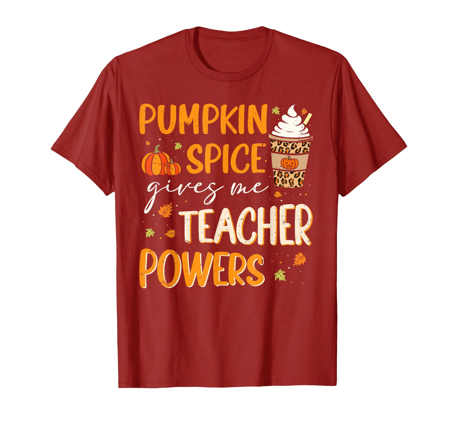 Retro Pumpkin Spice Gives Me Teacher Powers Thanksgiving T-Shirt