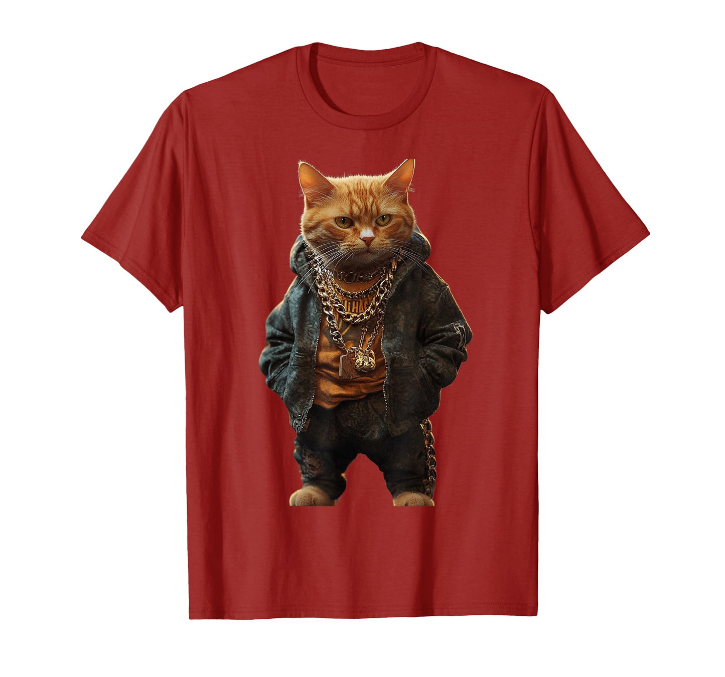 Thug Gangster Life Cat For Hip Hop Fans Meme and Cat lovers T-Shirt for Men Women Girls Kids