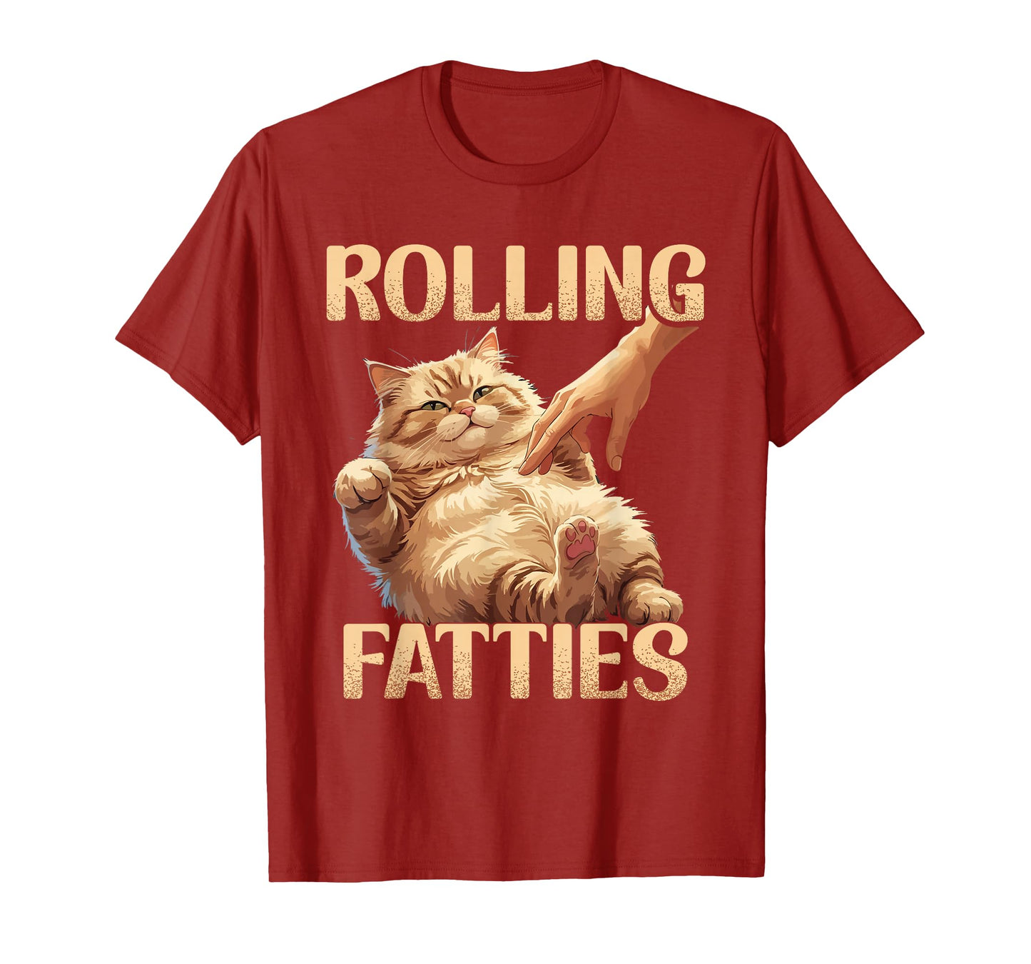 Funny Rolling Fatties Cat T-Shirt