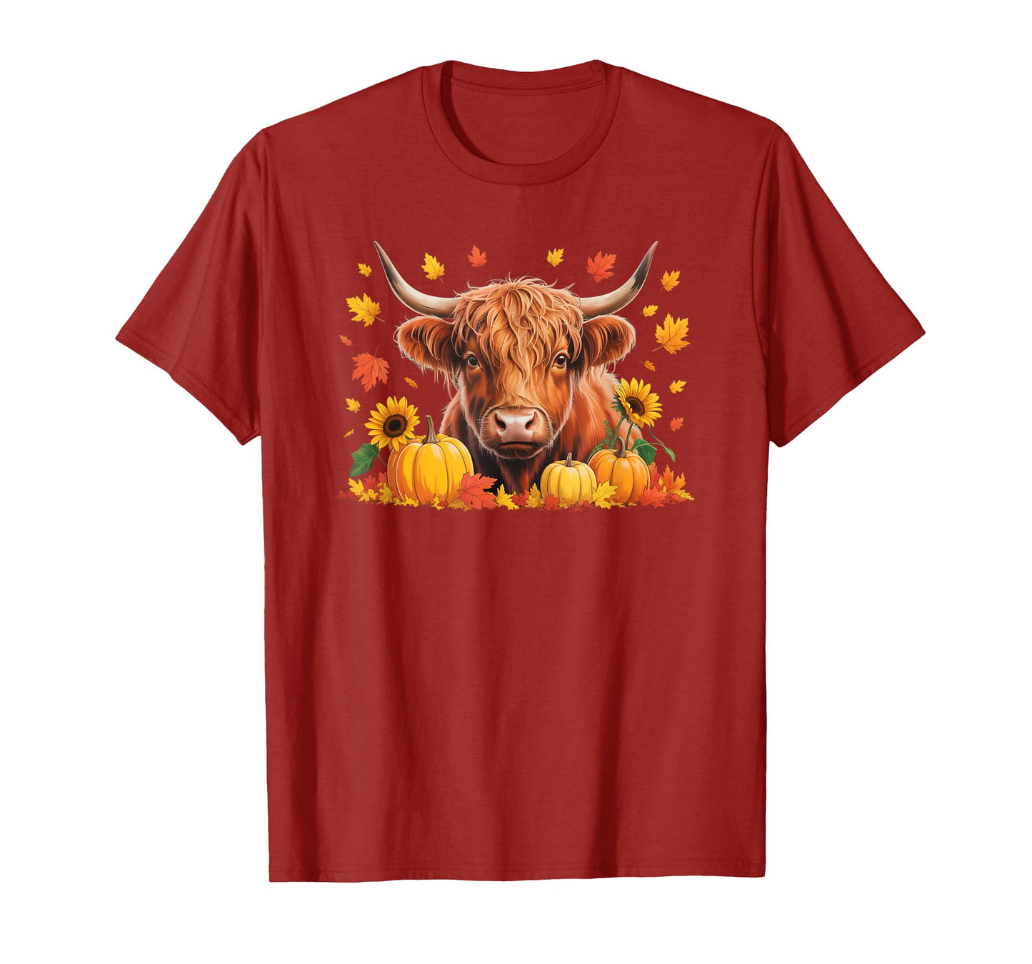 Fife Life Highland Cow Autumn Fall T-Shirt