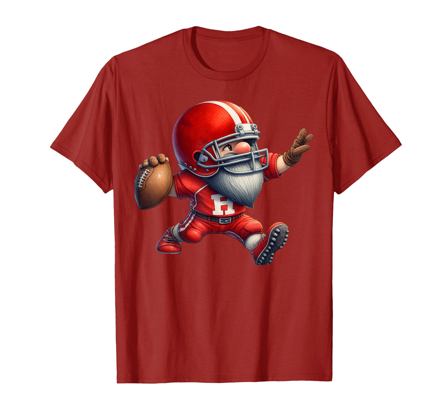 Funny American Football Gnome Graphic For Football Season T-Shirt