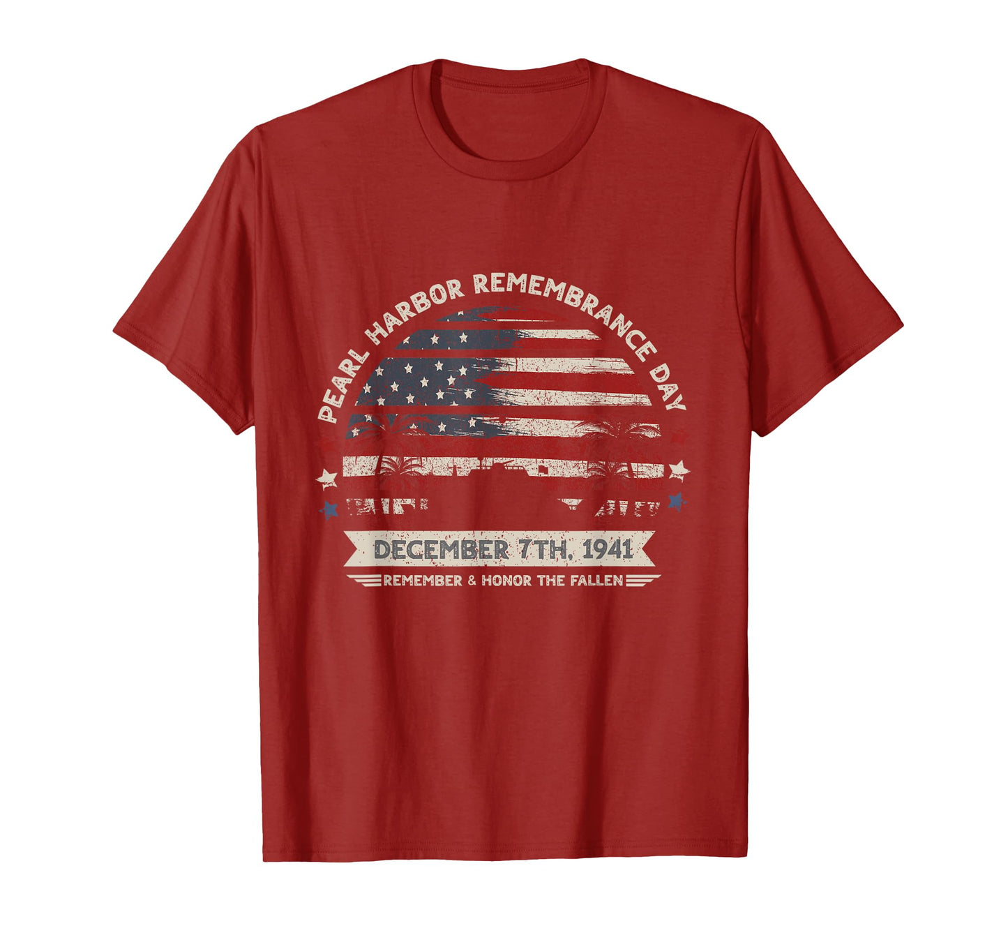 Vintage Hawaii USA Flag Tee, Pearl Harbor Memorial Day Gift T-Shirt