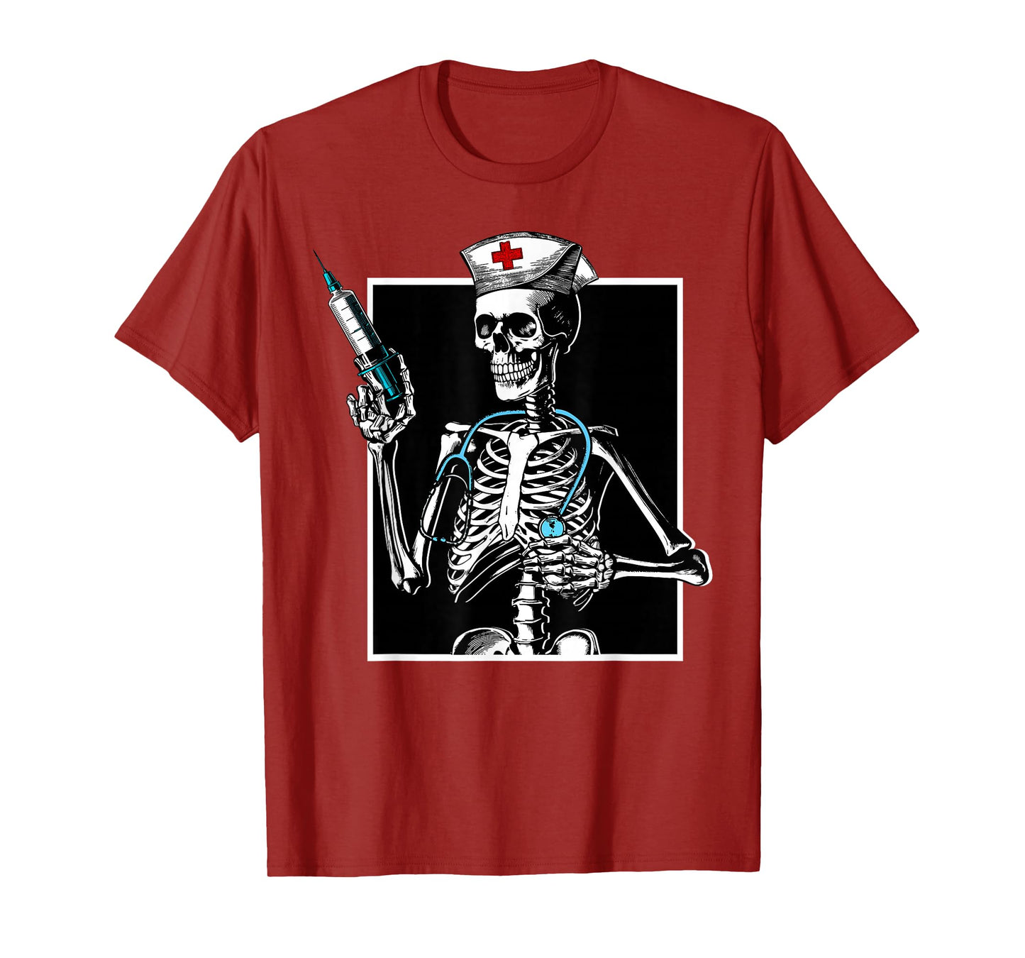Halloween Skeleton ER Nurse Funny Nursing Student Spooky RN T-Shirt