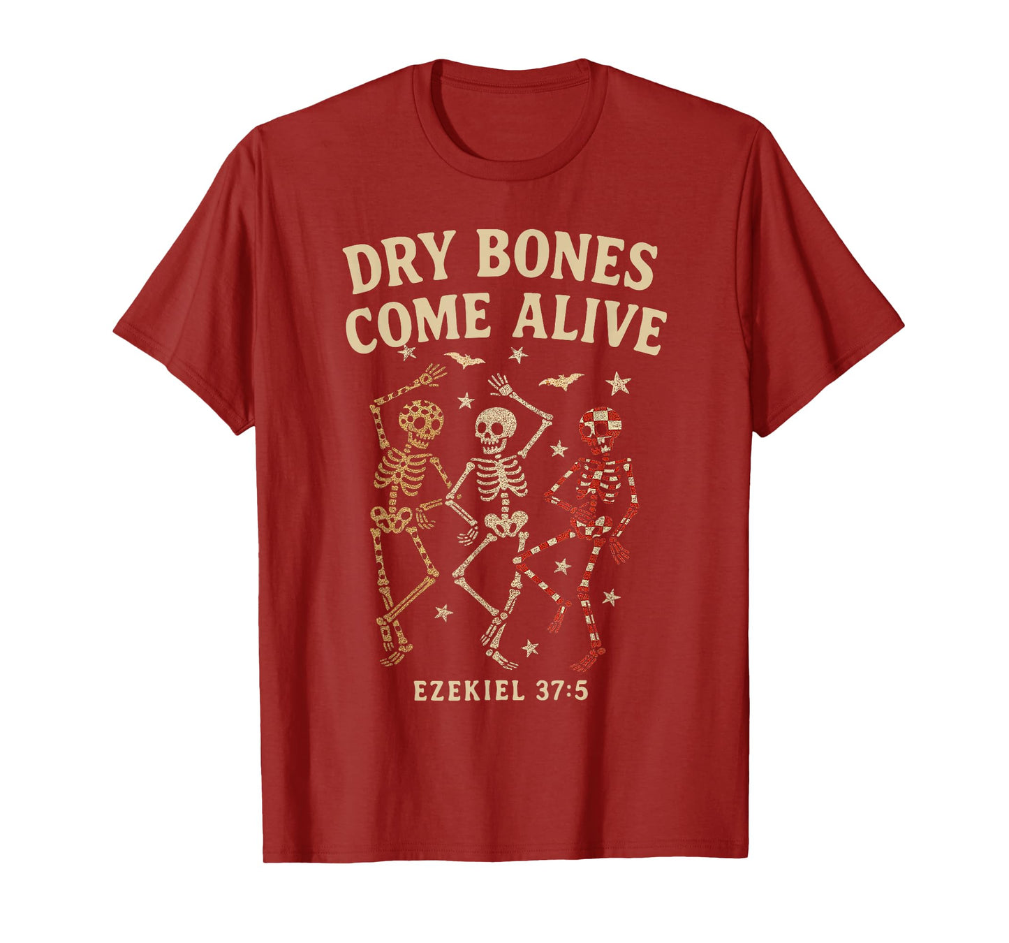 Dancing Skeleton Dry Bones Come Alive Christian Halloween T-Shirt