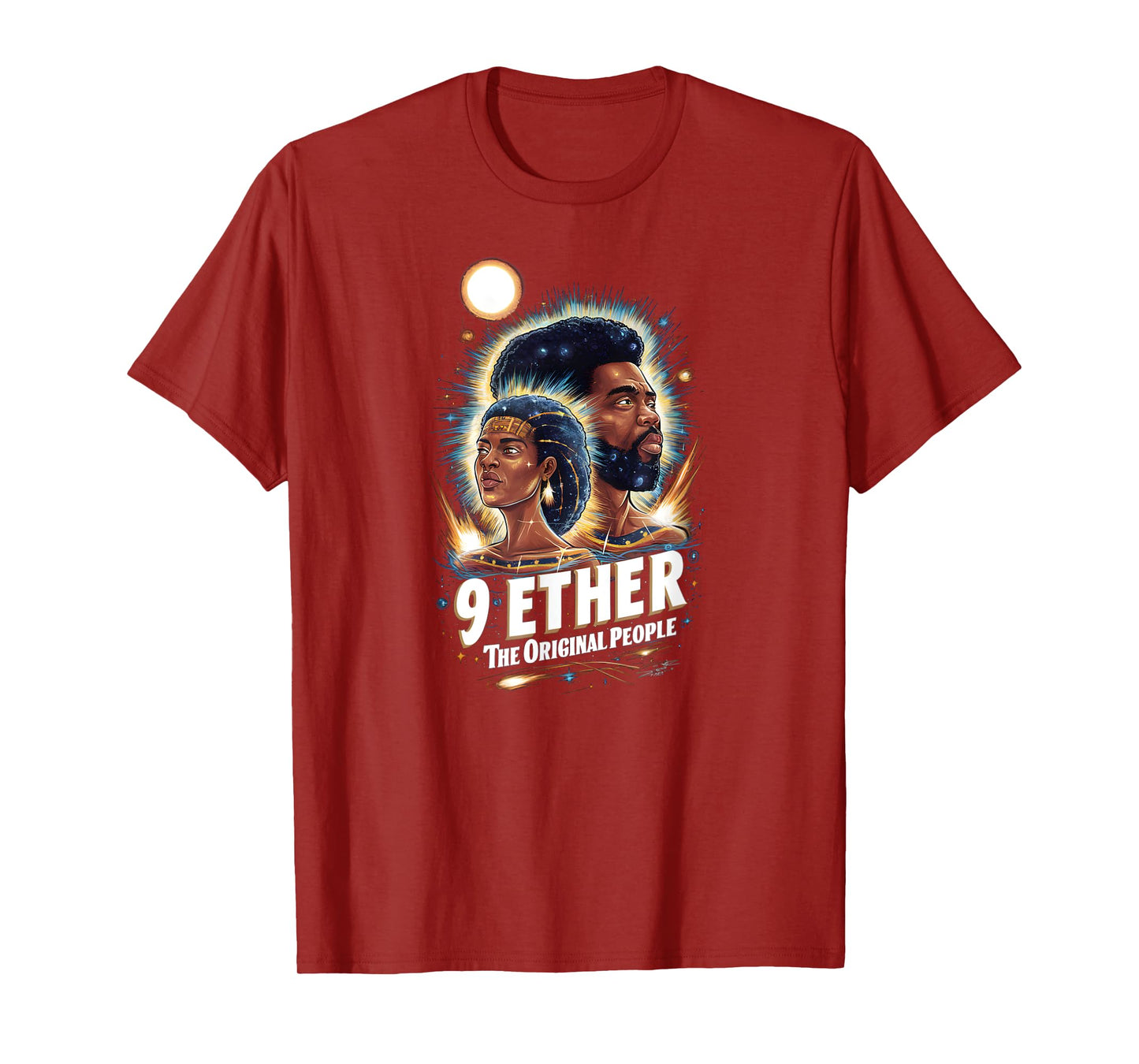 9 Ether The Original People Afrocentric Cosmic Design T-Shirt