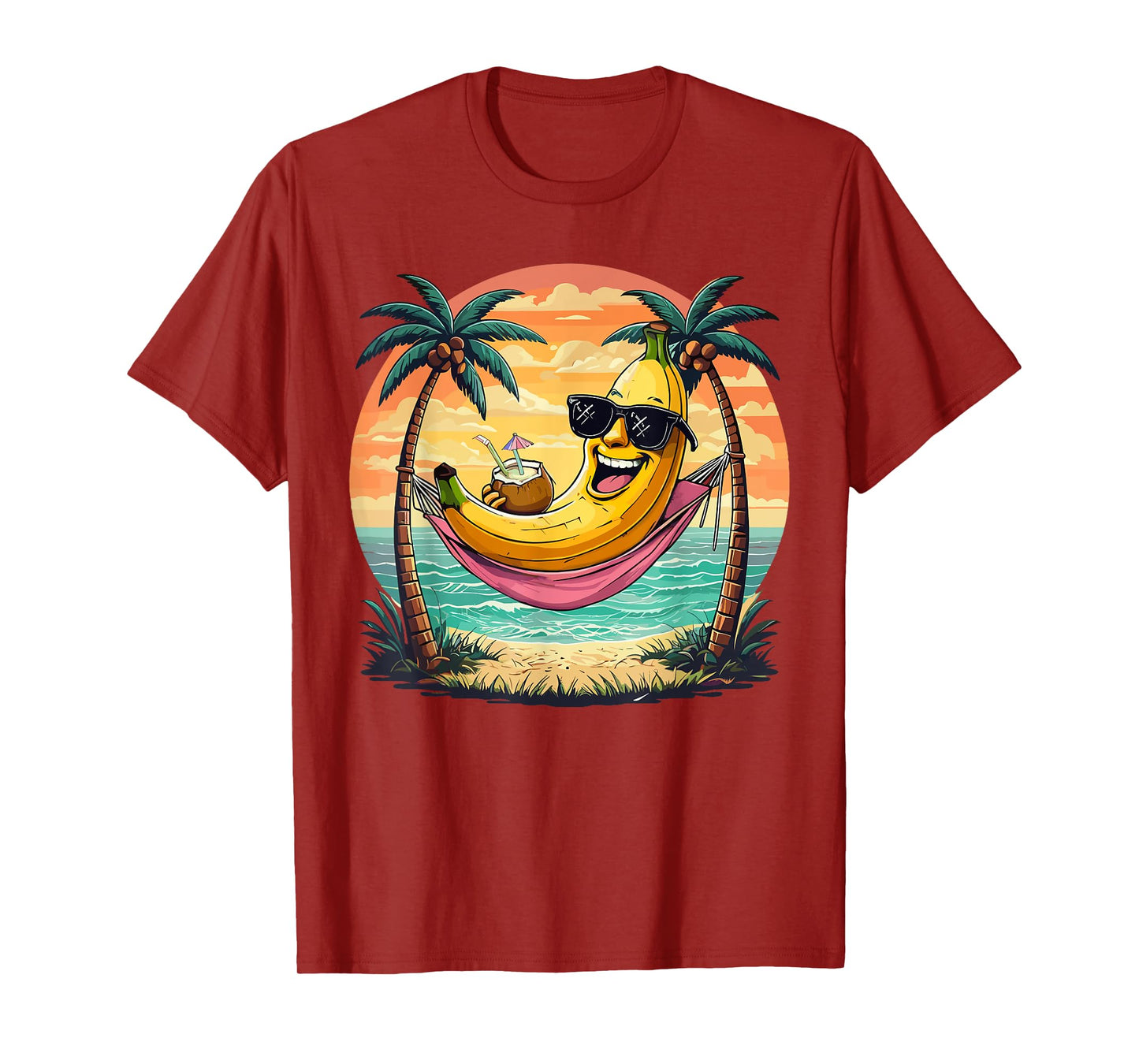 Banana Hammock Cool Tropical Pun Design T-Shirt
