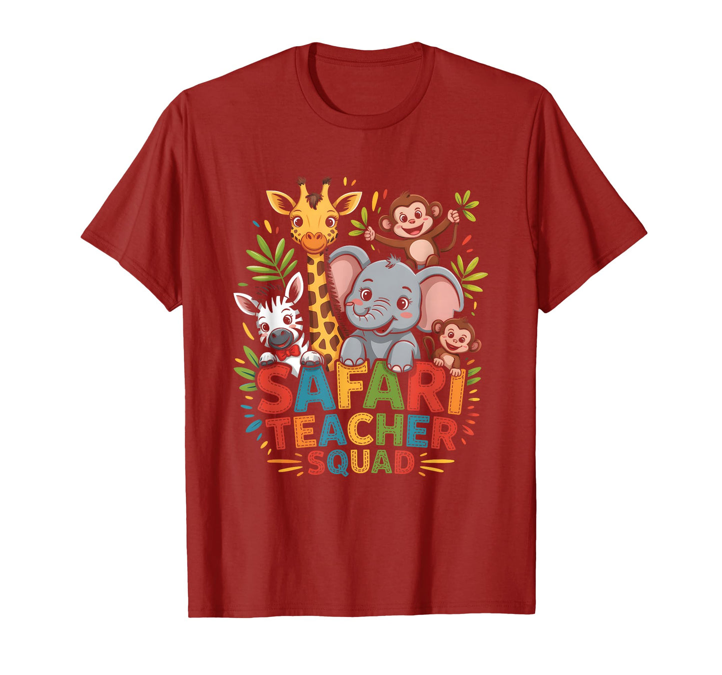 Safari Teacher Squad Guides Quietly Through Wildlife Animal T-Shirt
