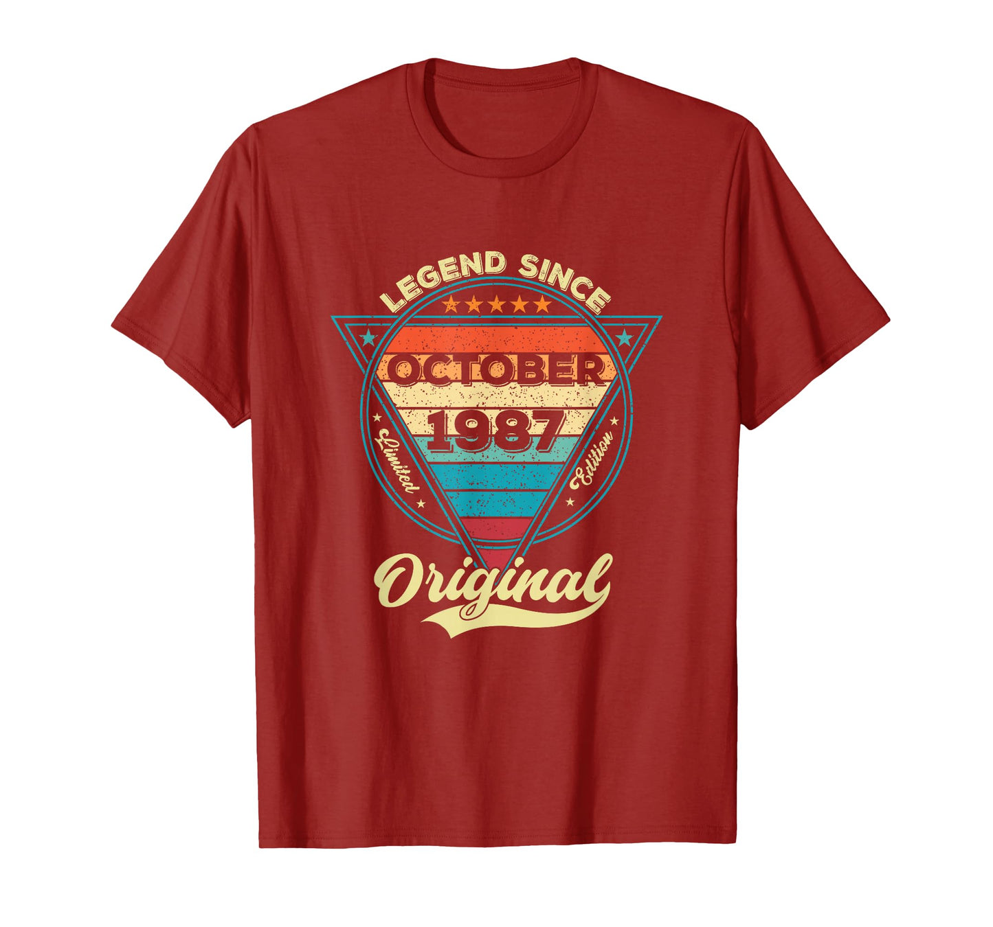 Vintage 38th Birthday Legend Since October 1987 T-Shirt