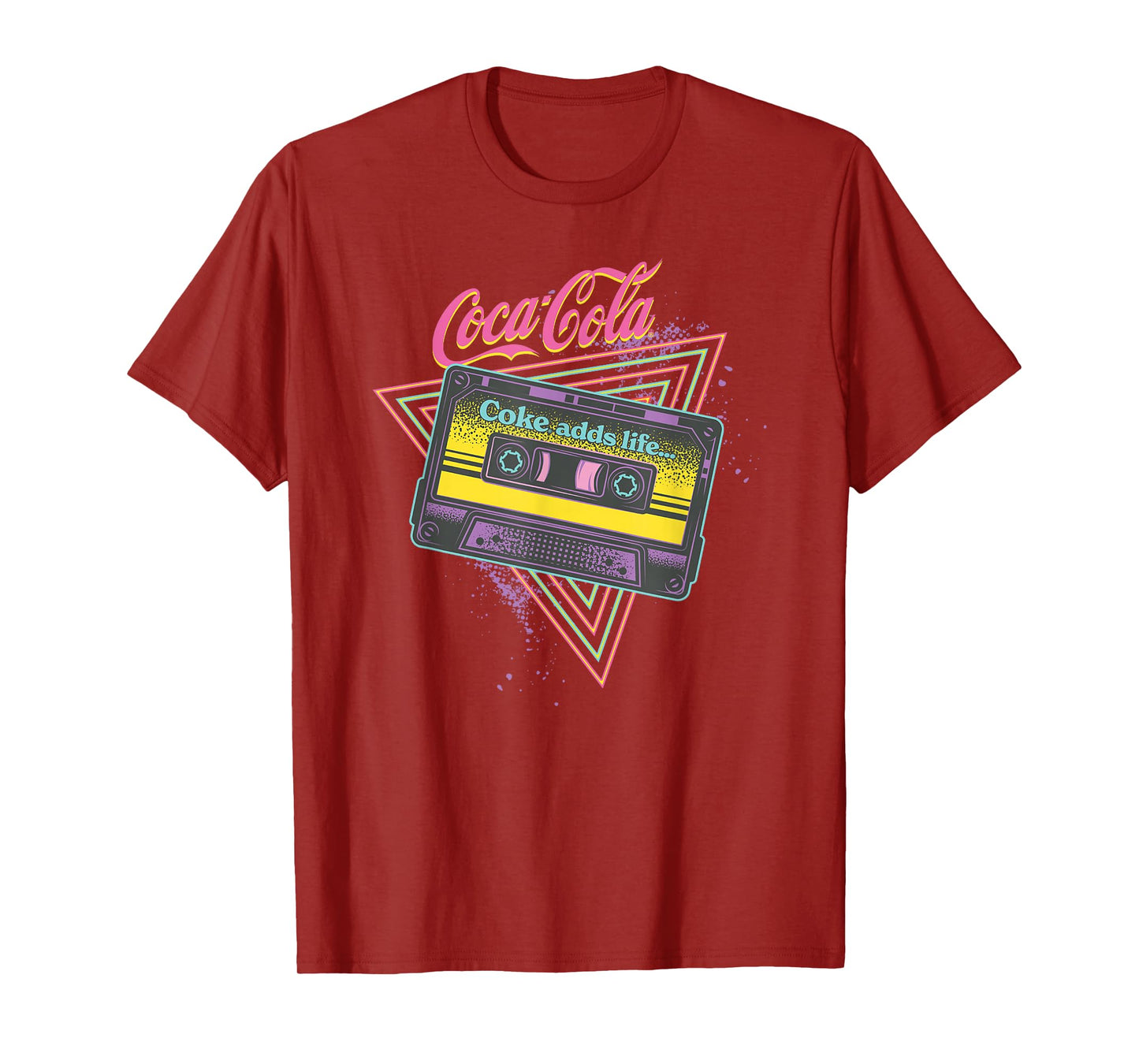 Coca-Cola Coke Adds Life Retro Neon Cassette Logo T-Shirt