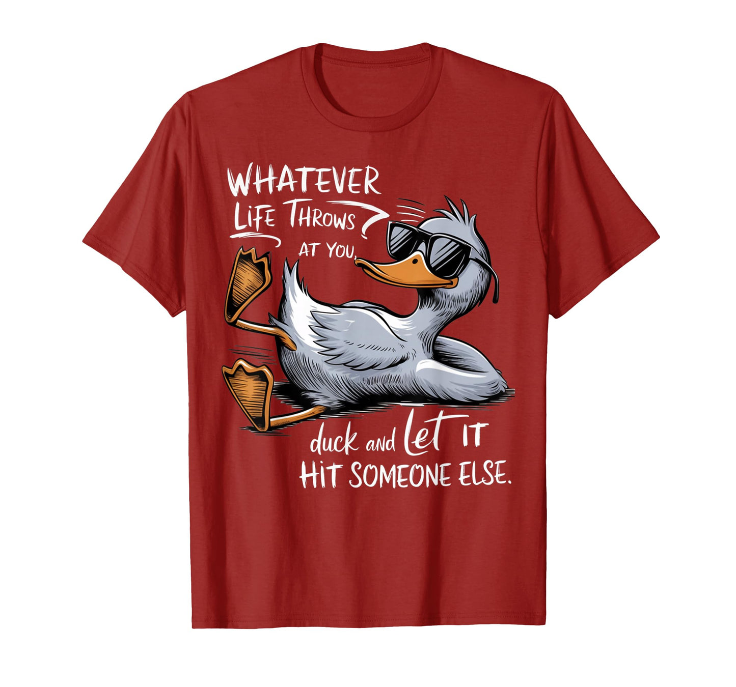 Funny Duck Graphic Tee Birthday Gift for Dad Sarcastic T-Shirt