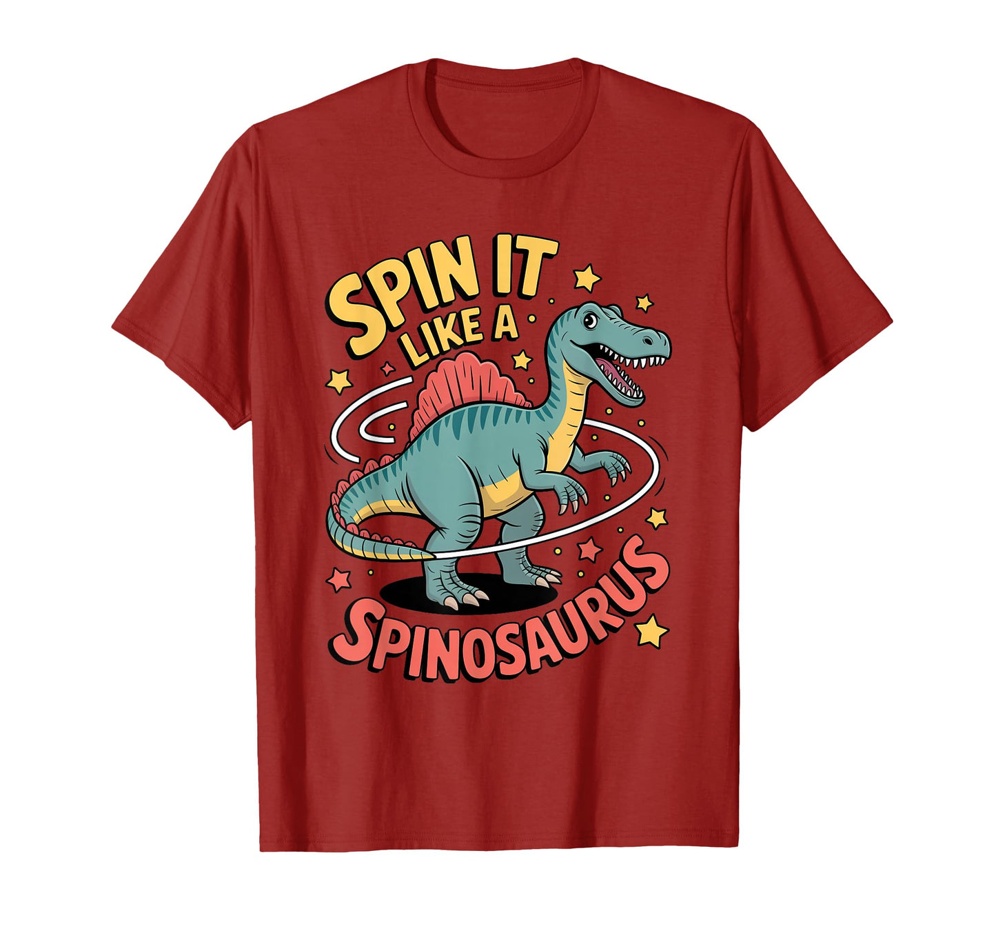 Spin It Like A Spinosaurus Jurassic Era Dino Design T-Shirt