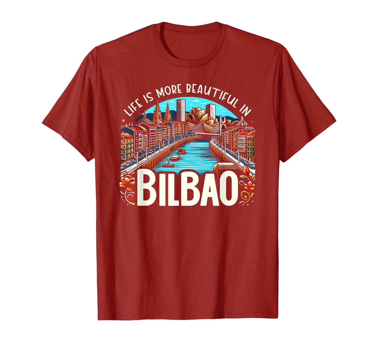 Bilbao Spain Travel Vacation I Love Bilbao Skyline T-Shirt