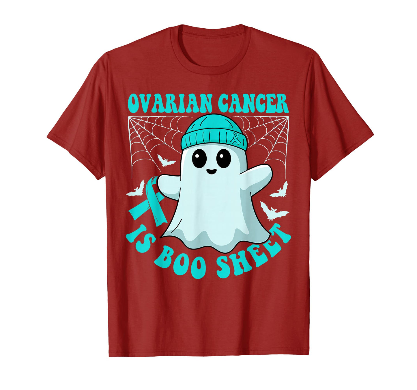 Ovarian Cancer is Boo Sheet Funny Boos Halloween Ghost T-Shirt