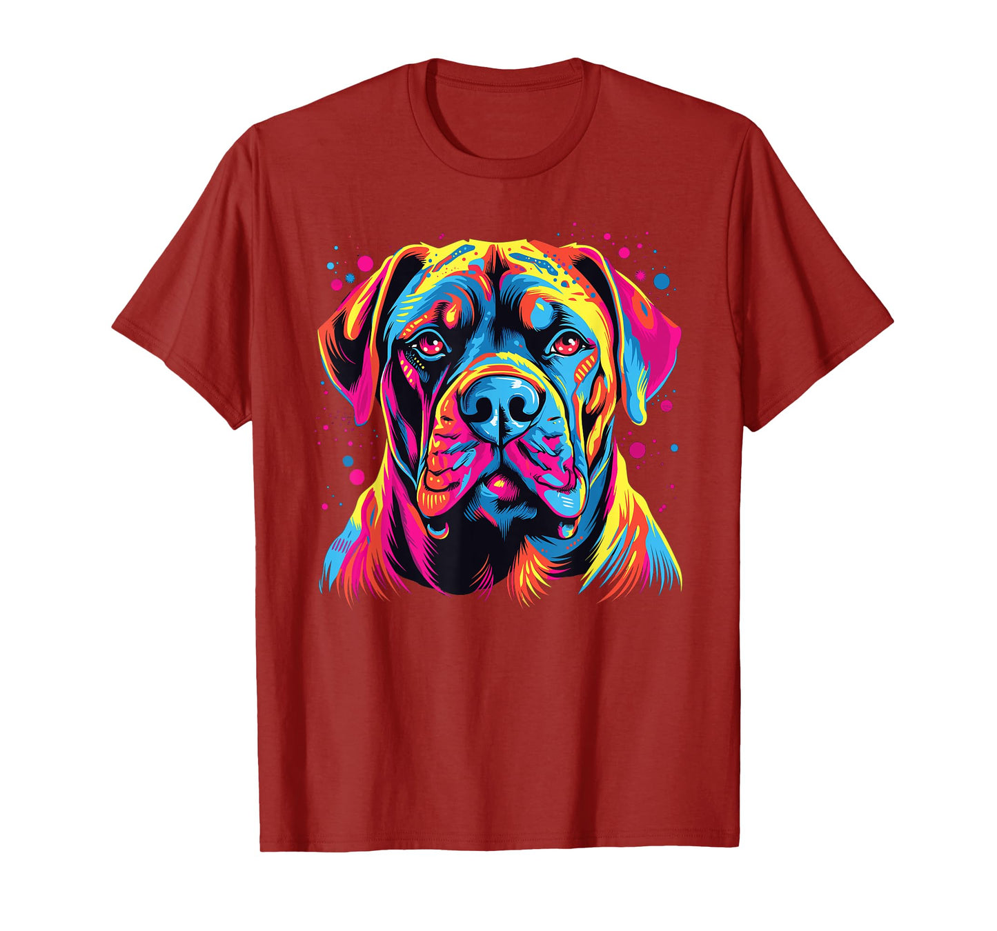 Watercolor Colorful Boerboel Dog Men Women Girls Kids T-Shirt