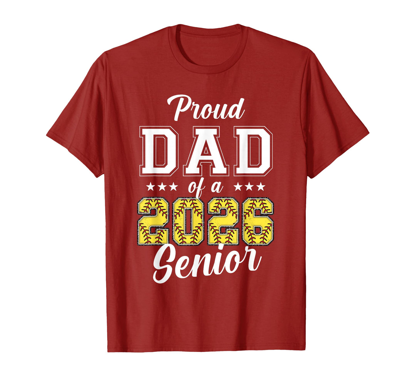 Proud Senior Dad Softball Class of 2026 Graduation T-Shirt