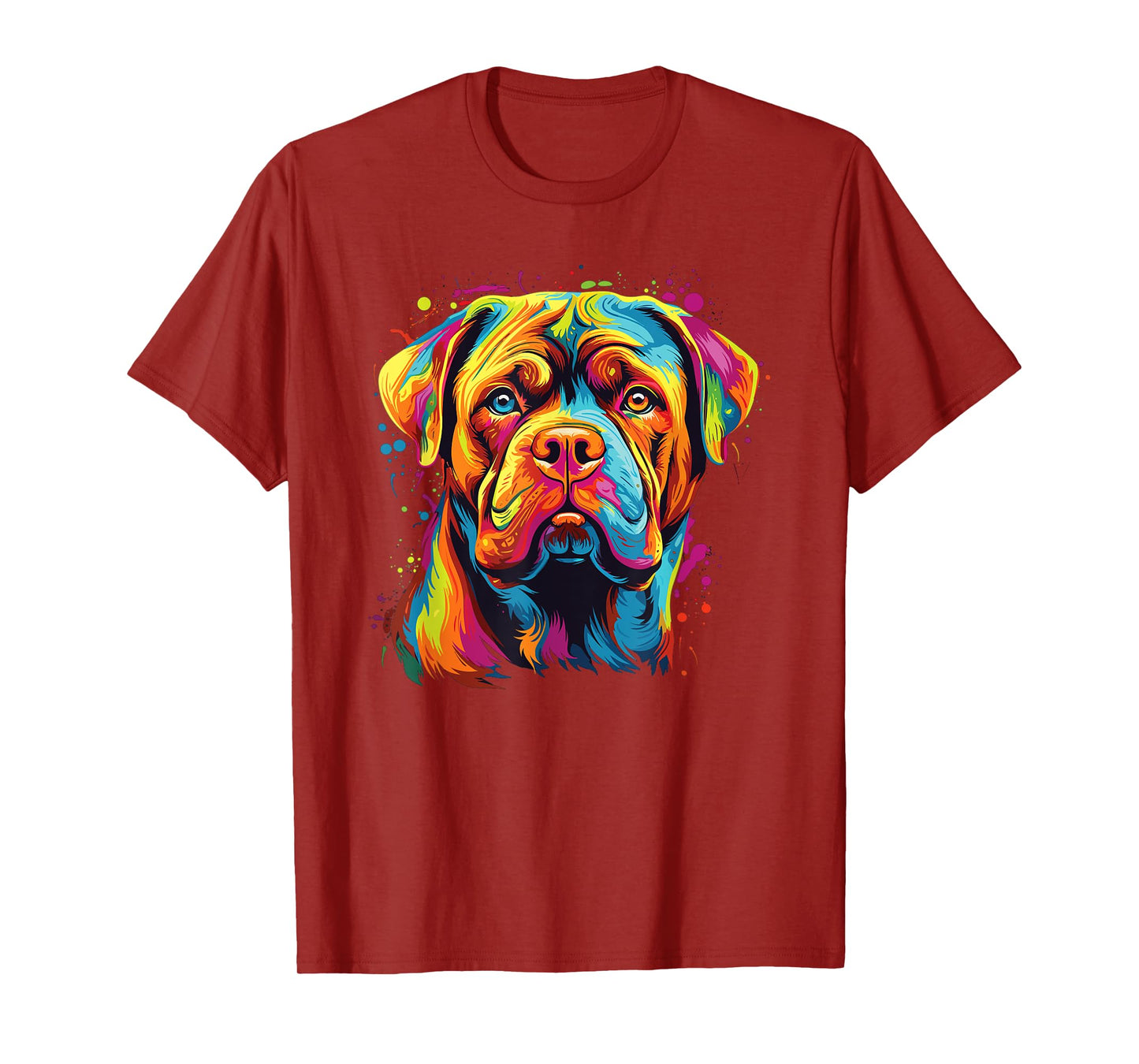 Watercolor Colorful Dogue De Bordeaux Dogs T-Shirt