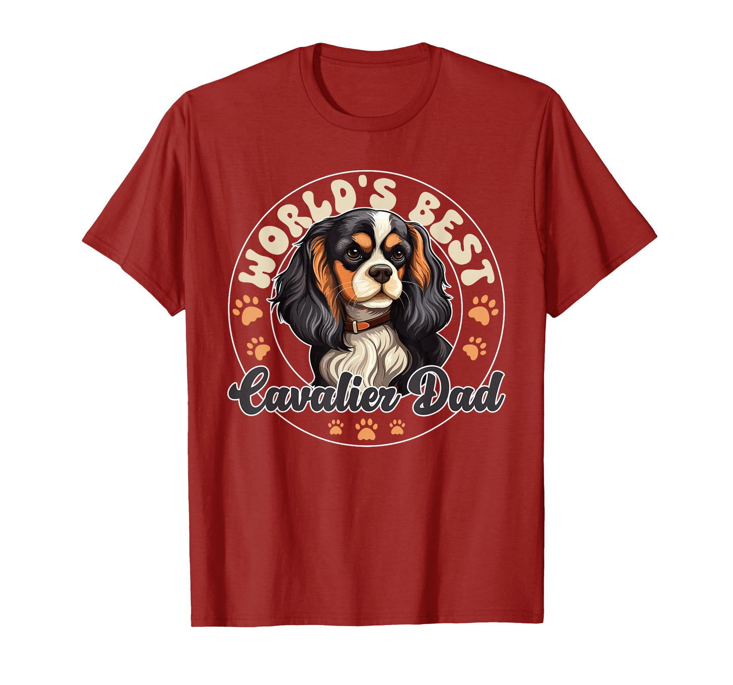 Cavalier King Charles Spaniel Dog World's Best Cavalier dad T-Shirt