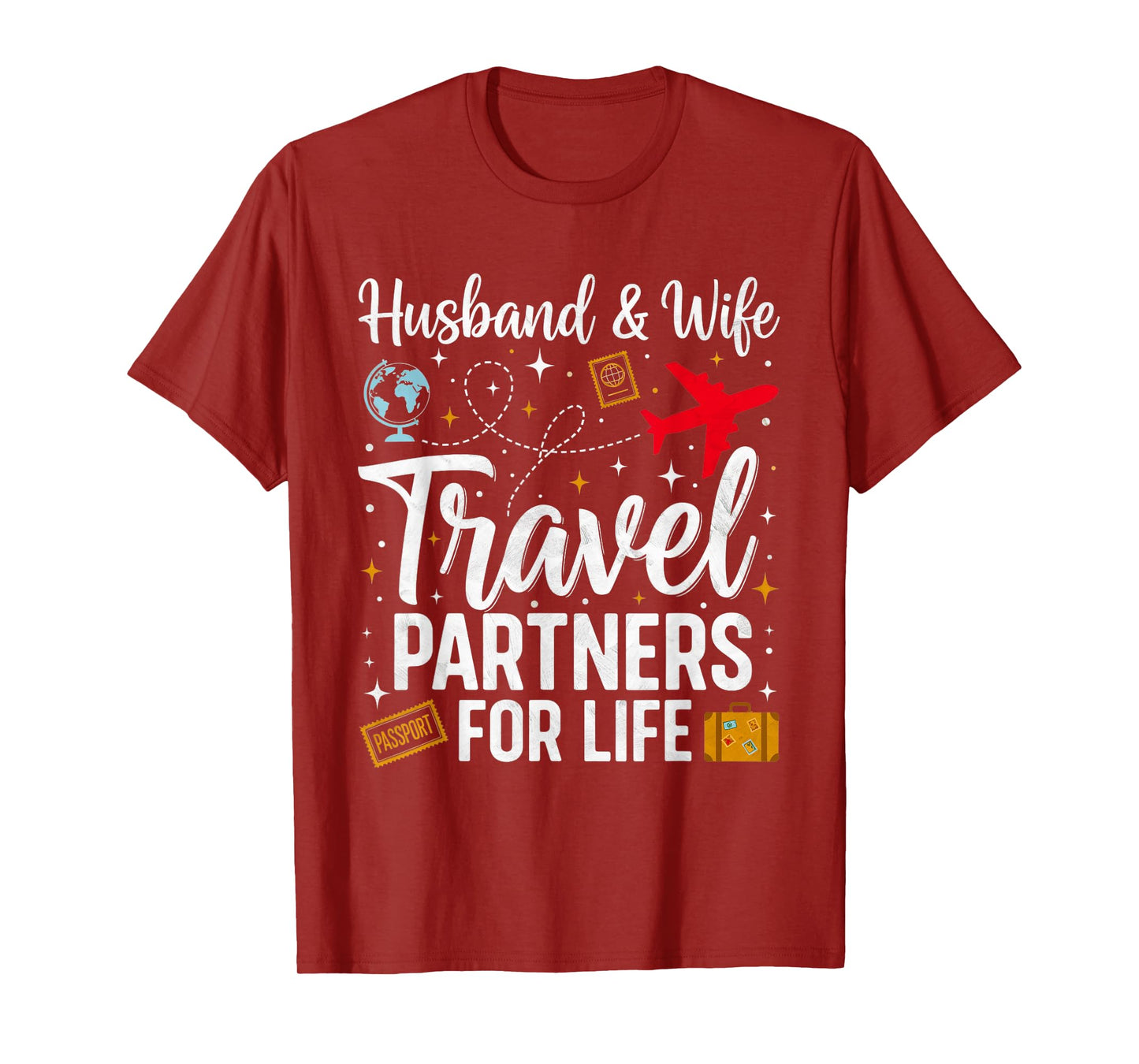 Couple Matching Husband and Wife Travel Partners for Life T-Shirt