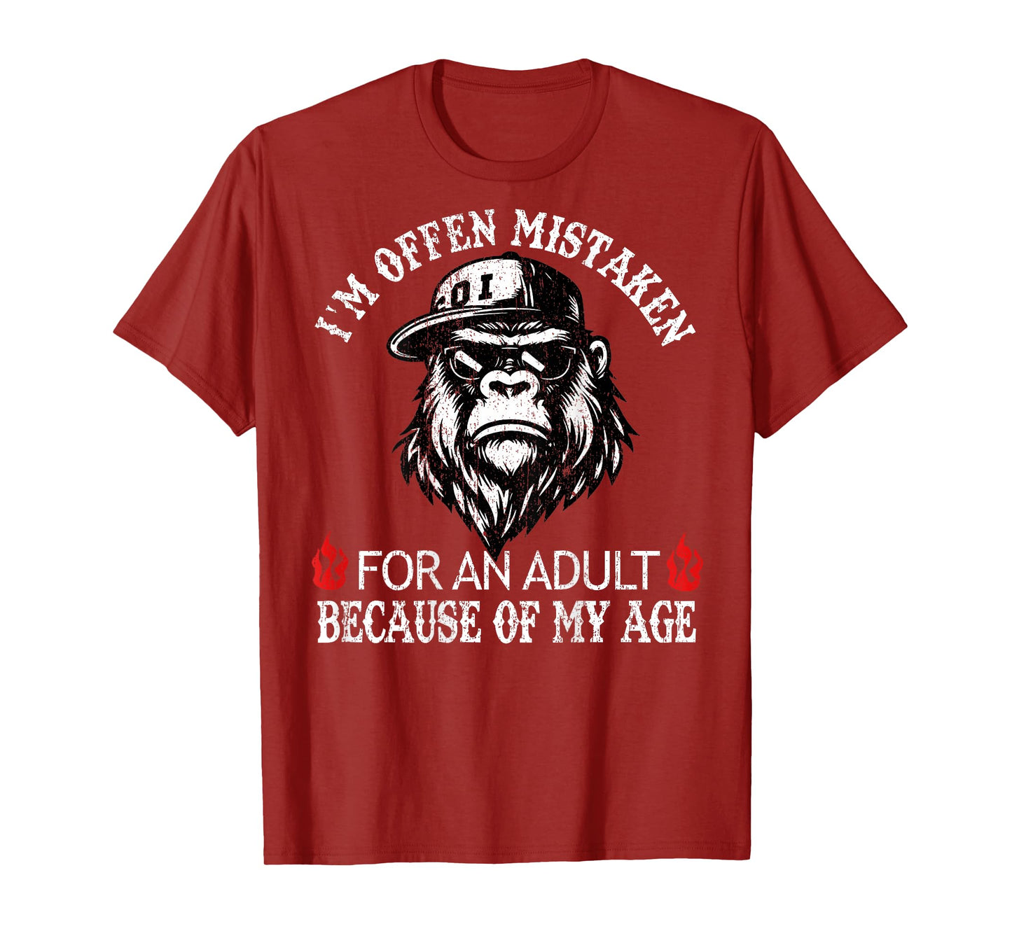 I'm Often Mistaken for an Adult Because of My Age Monkey T-Shirt