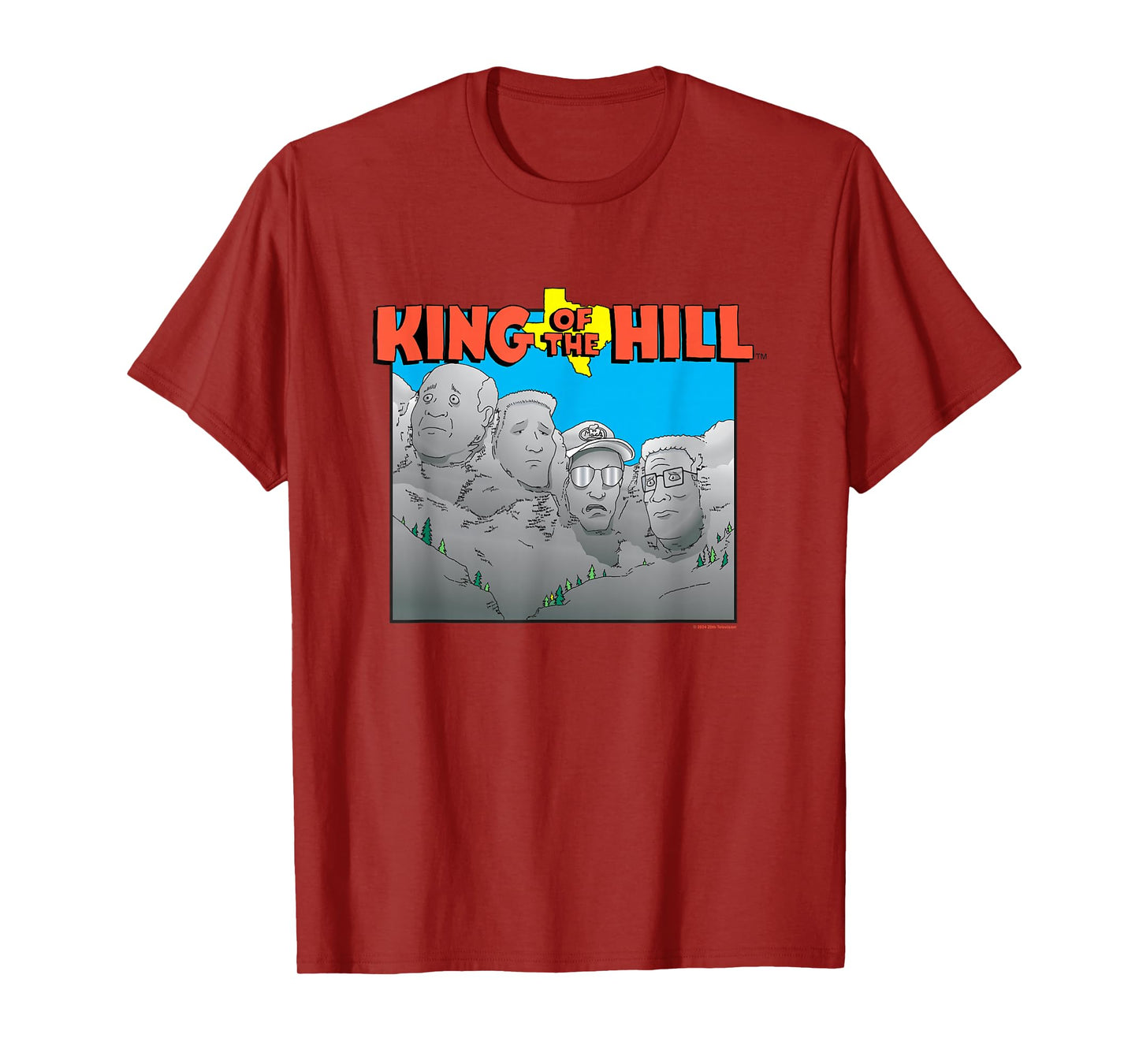 King Of The Hill Iconic Rushmore Group Shot Big Chest Logo T-Shirt