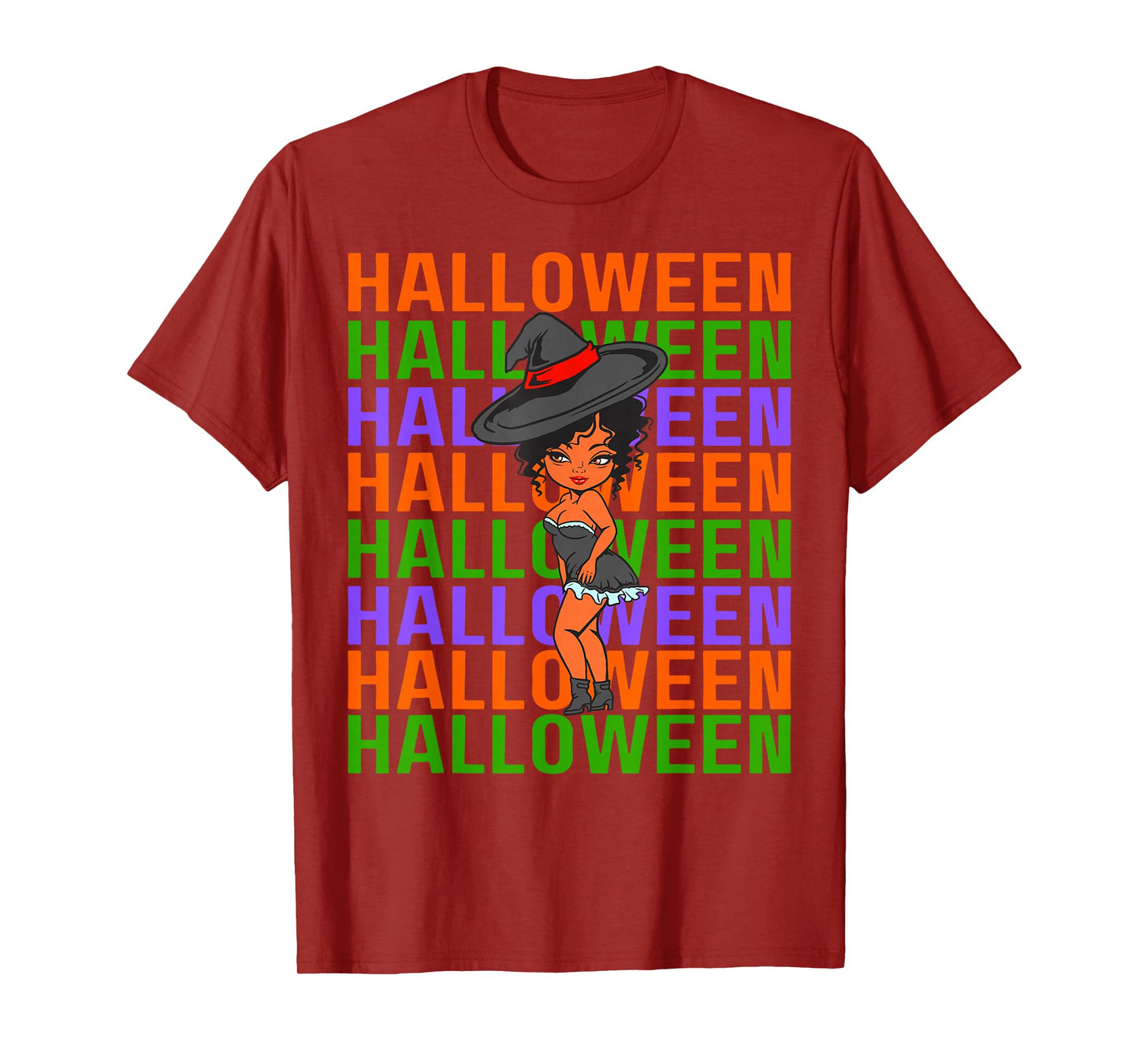 Funny Melanin Halloween Black Girl Magic Witches T-Shirt