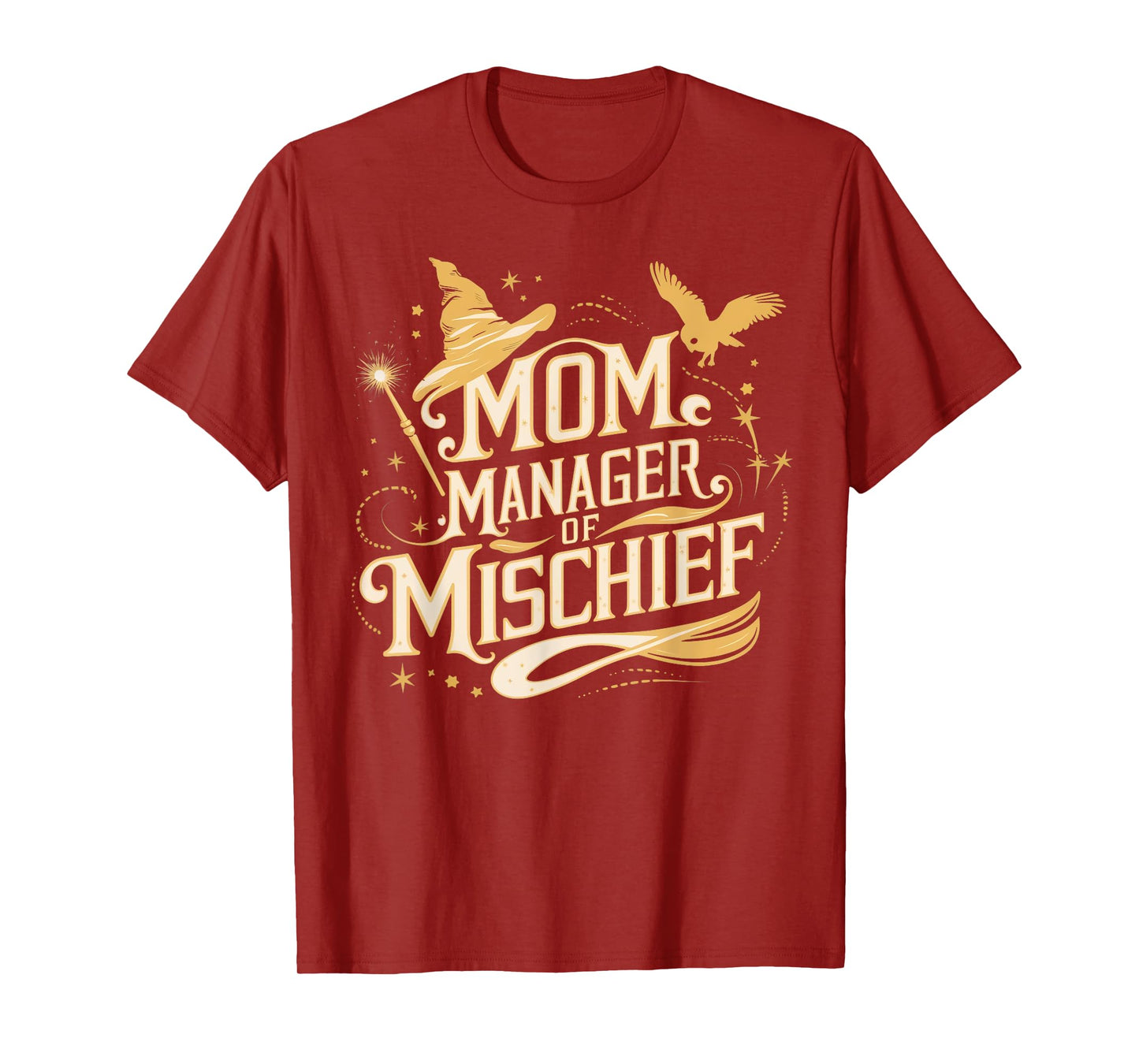 Mom Manager of Mischief Magic Themed Funny Tee T-Shirt