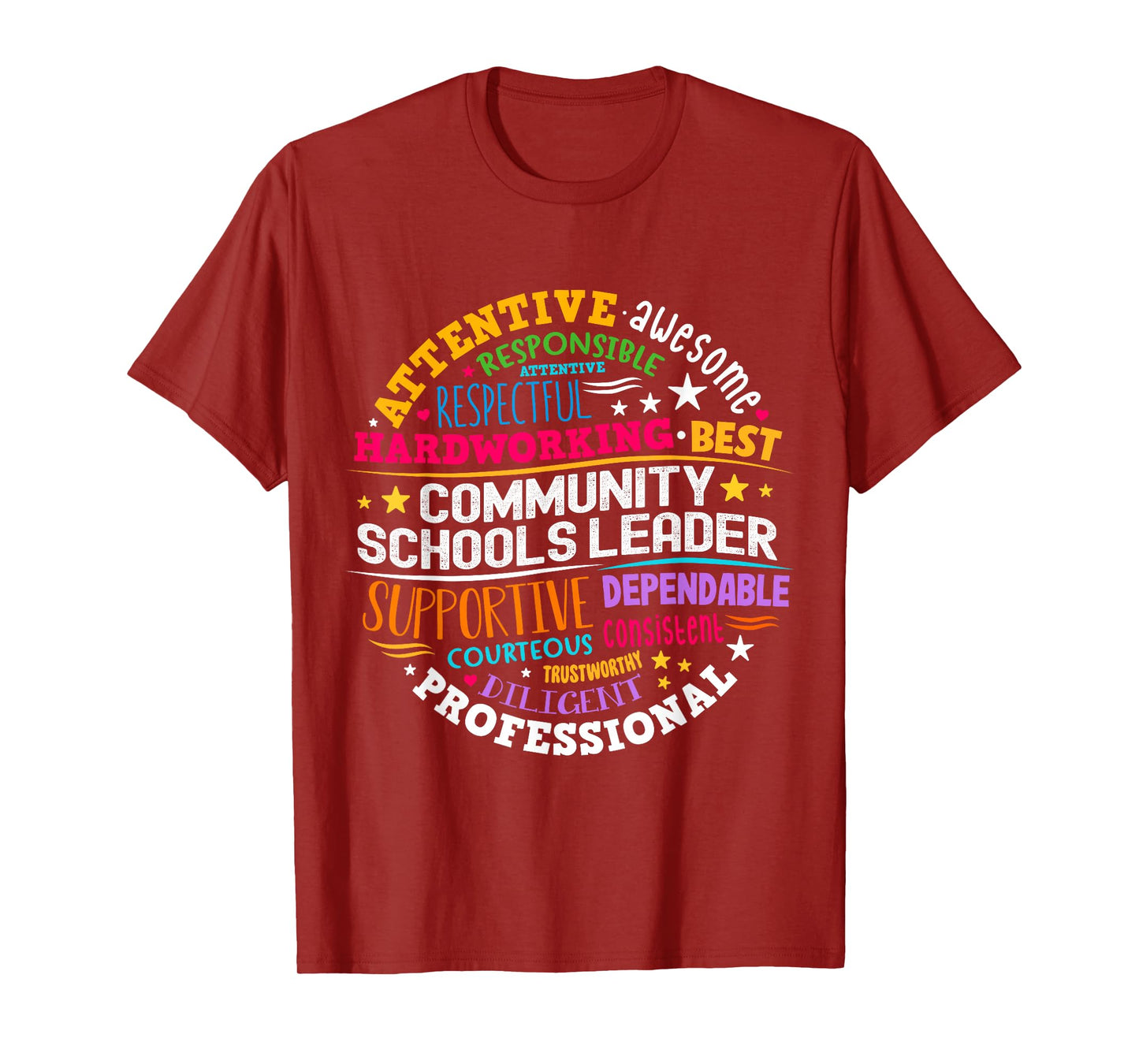 Groovy Community Schools Leader Spreading Positivity T-Shirt
