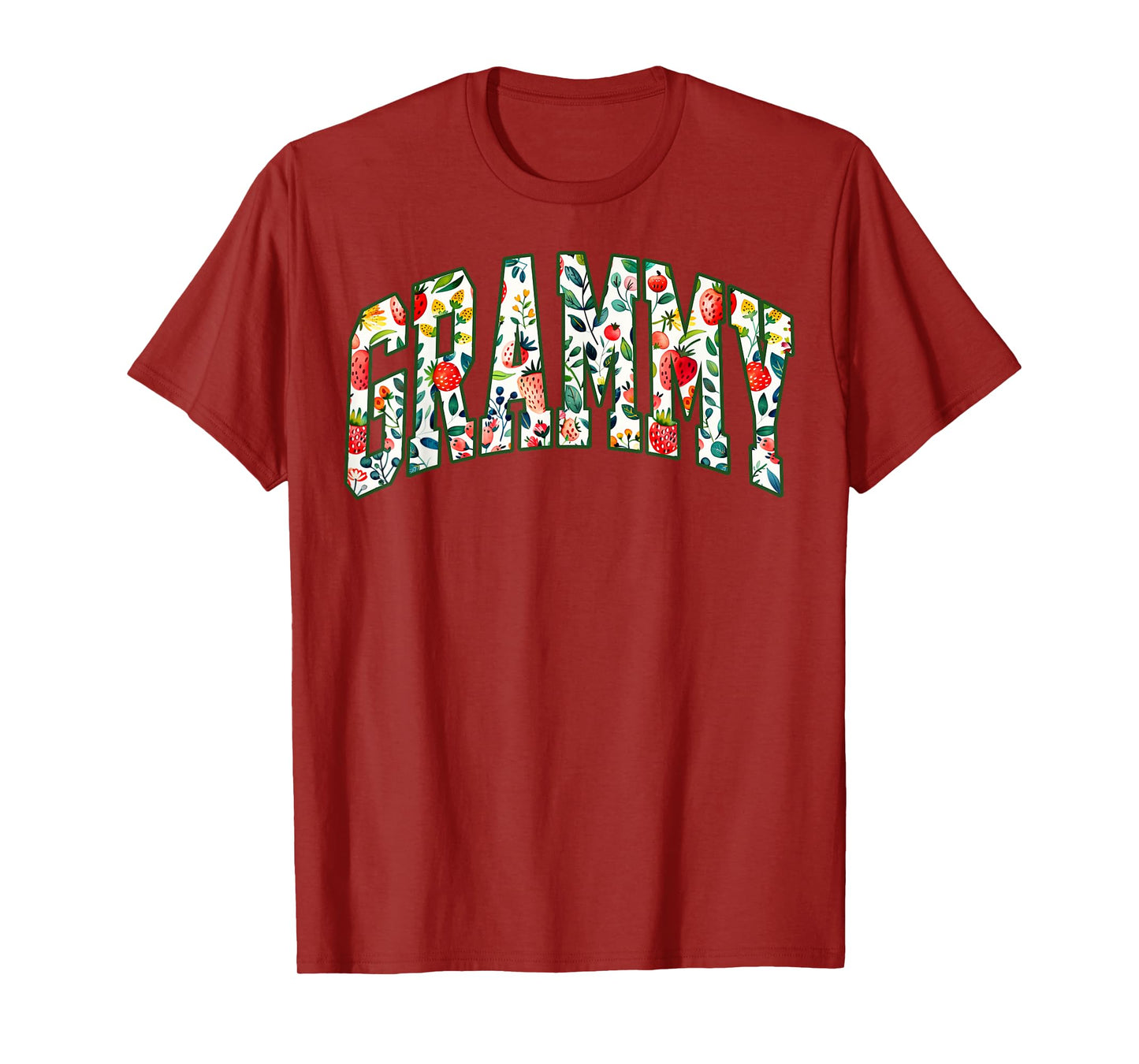 Floral Strawberry Grammy Christmas Grandma To Be Mothers Day T-Shirt
