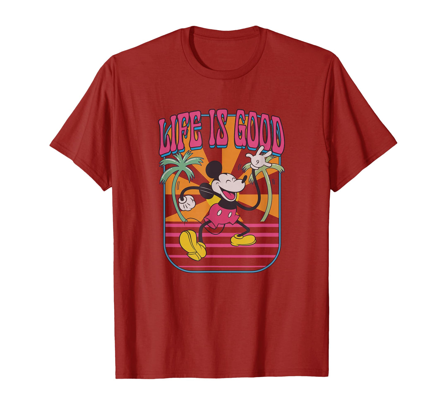 Disney Mickey And Friends Life Is Good Summer Vibes Vintage T-Shirt