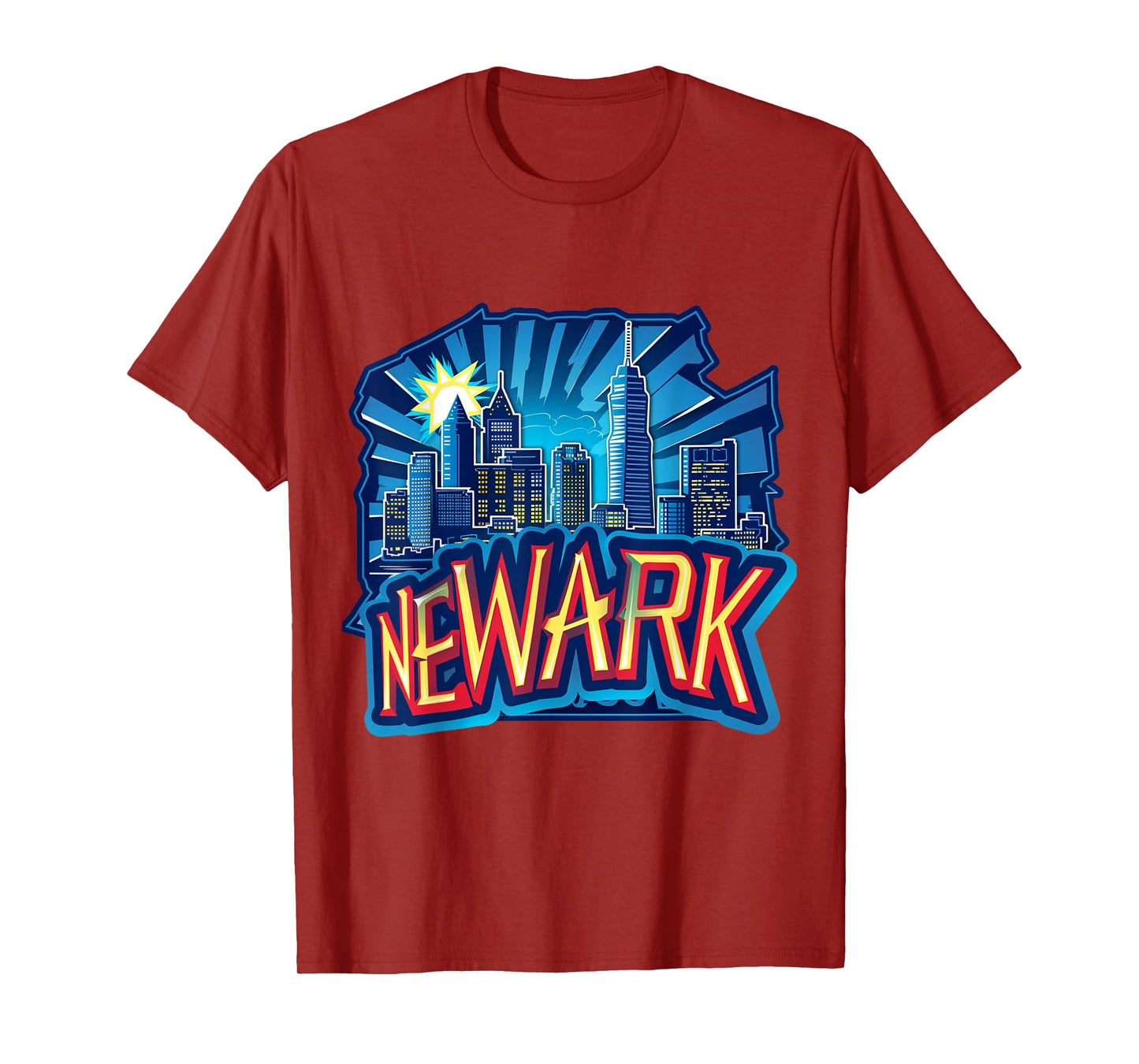 Newark New Jersey NJ Downtown Skyline City Pride Urban Vibes T-Shirt