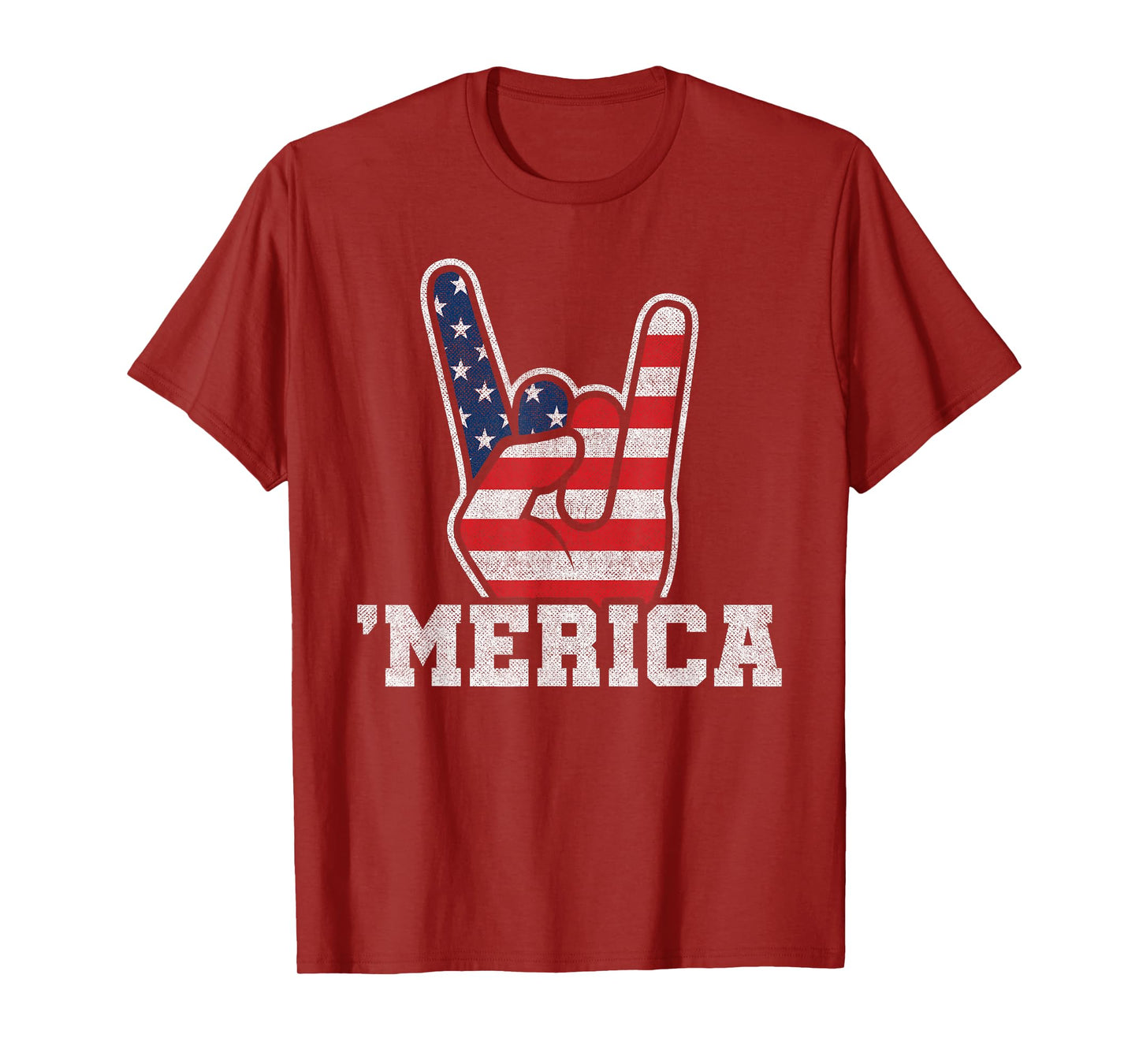 American Flag 4th of July - Rock On Retro Vintage USA Merica T-Shirt