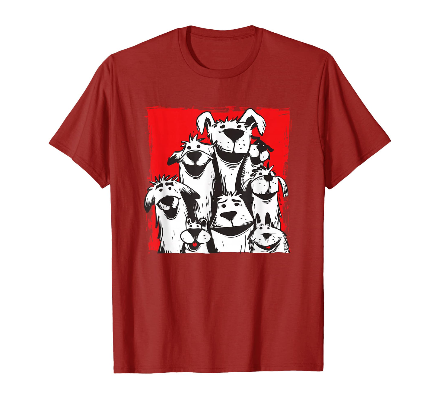 Dogs Love Happy Dog Cartoon T-Shirt