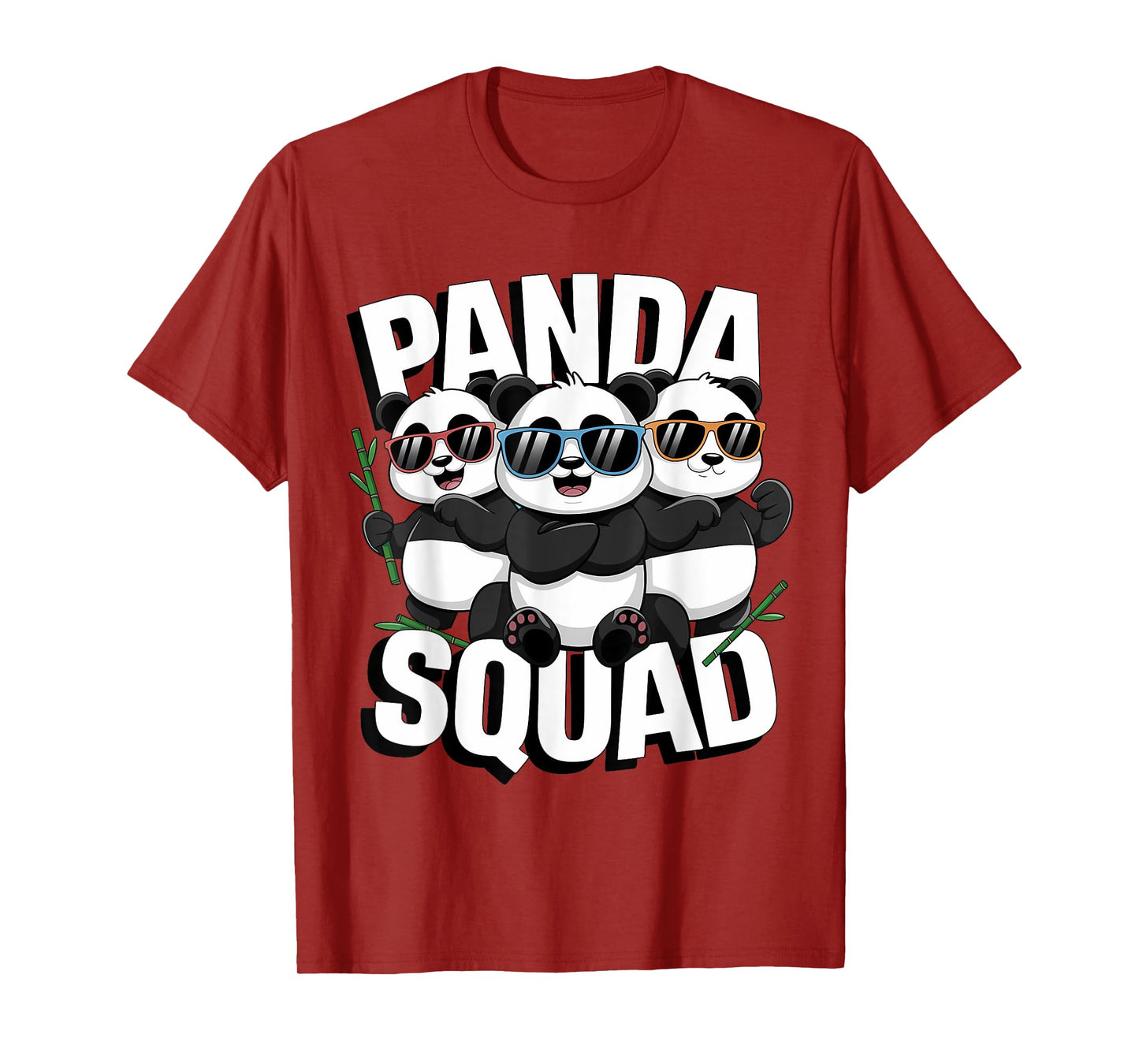 Panda Squad Sunglasses Family Matching National Panda Day T-Shirt