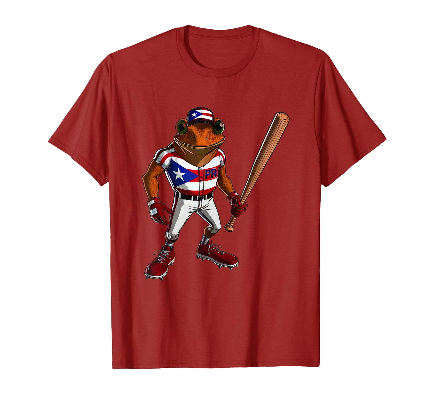 Puerto Rico Baseball Coqui Boricua Flag Bat Hat Pelota Cool T-Shirt