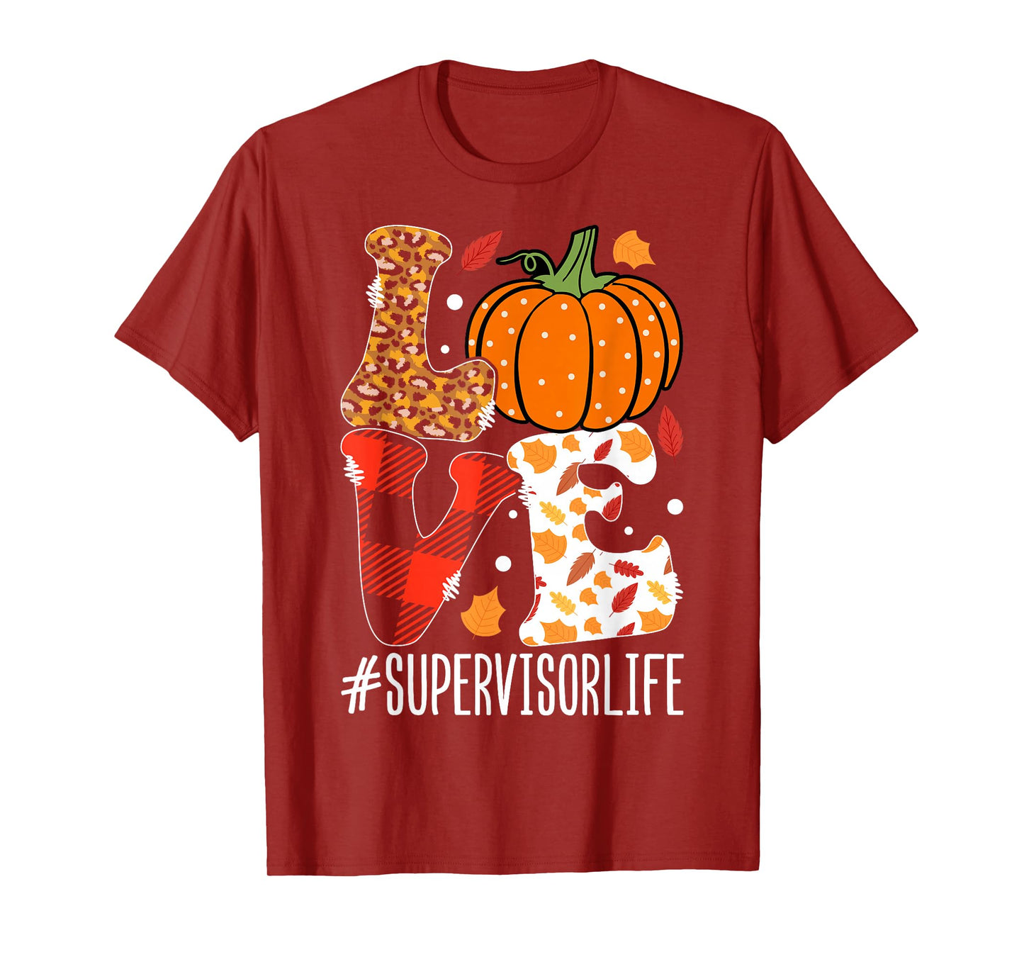 Love Pumpkin Leopard Pattern Supervisor Life St. Patrick's T-Shirt