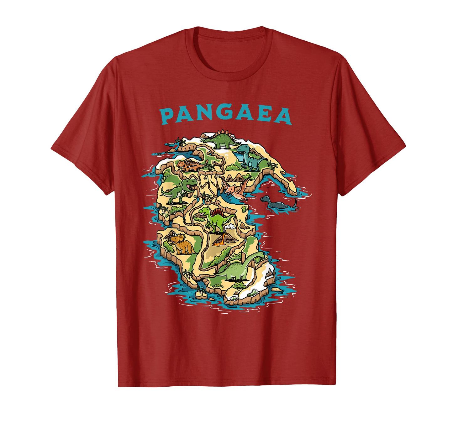 Reunite Pangaea Dinosaurs World Map Earth Funny Geology T-Shirt