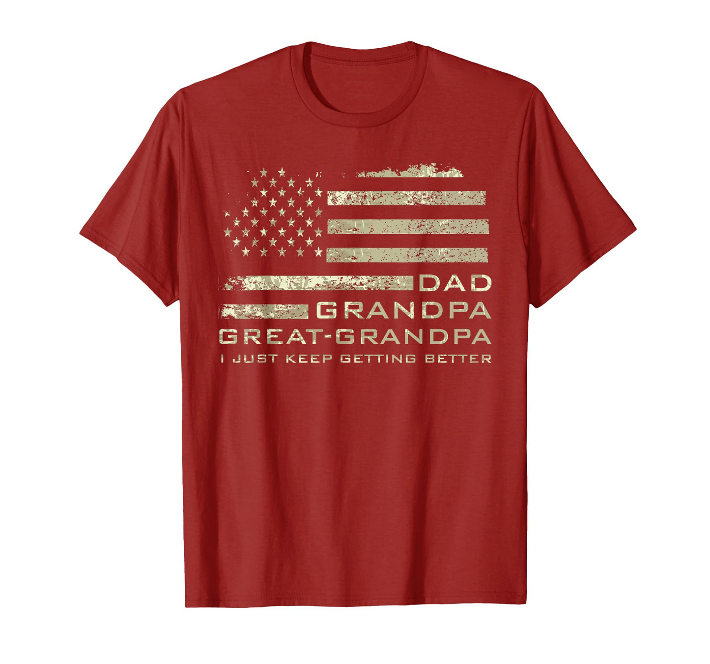 Dad Grandpa great grandpa American flag Fathers day 4 July T-Shirt