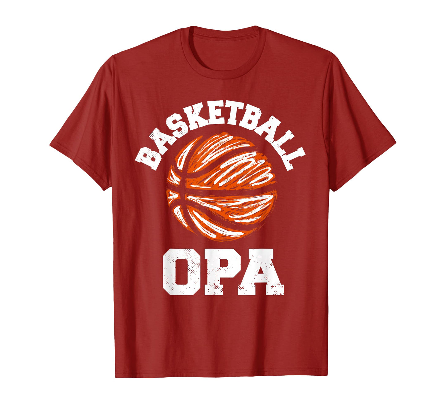 Basketball Opa Distressed Vintage Funny Grandpa Game Day T-Shirt